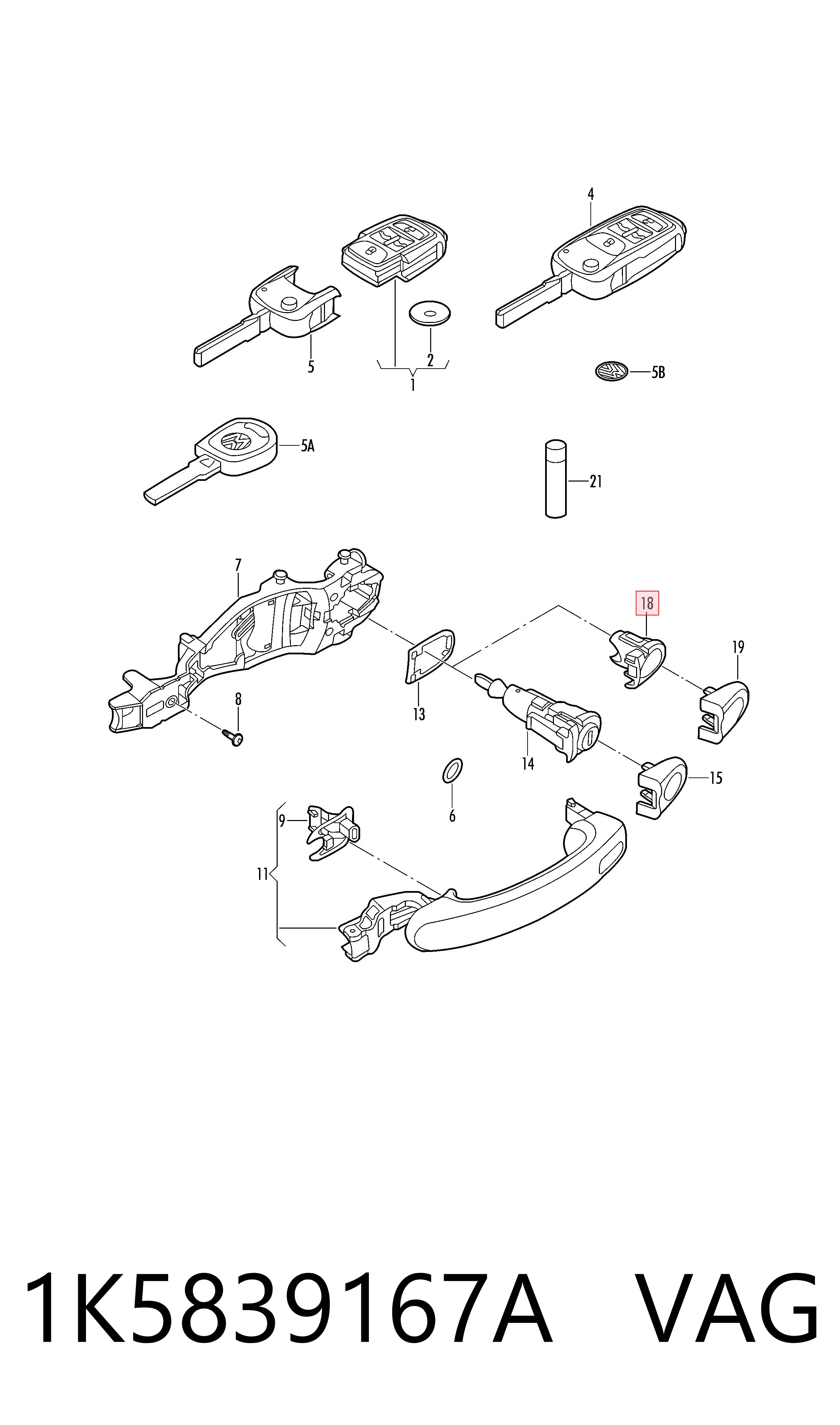  VAG 1K5839167A цена, от 10.14 USD