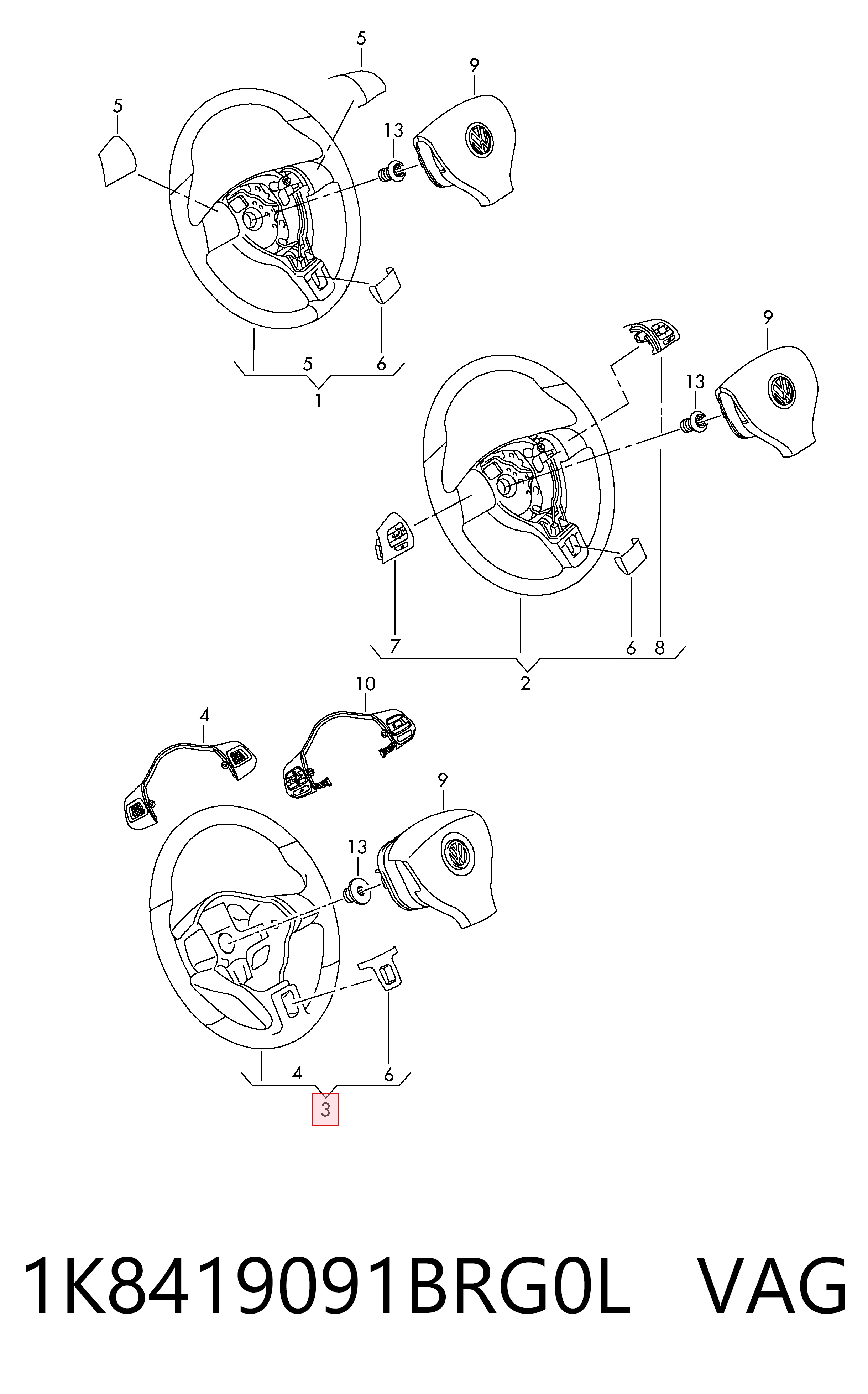 1K8419091BRG0L VAG