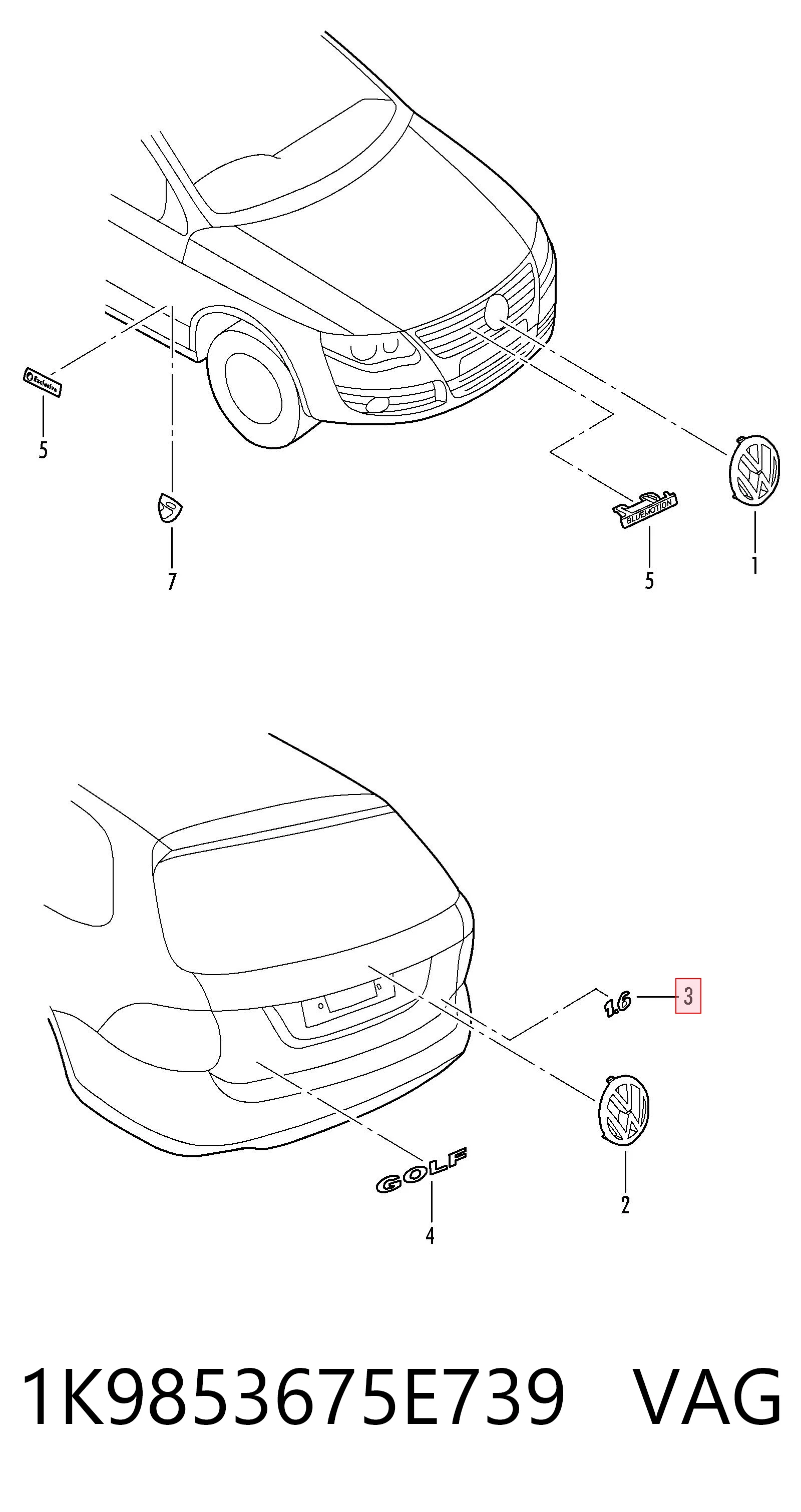  VAG 1K9853675E739 цена, от 86.31 USD