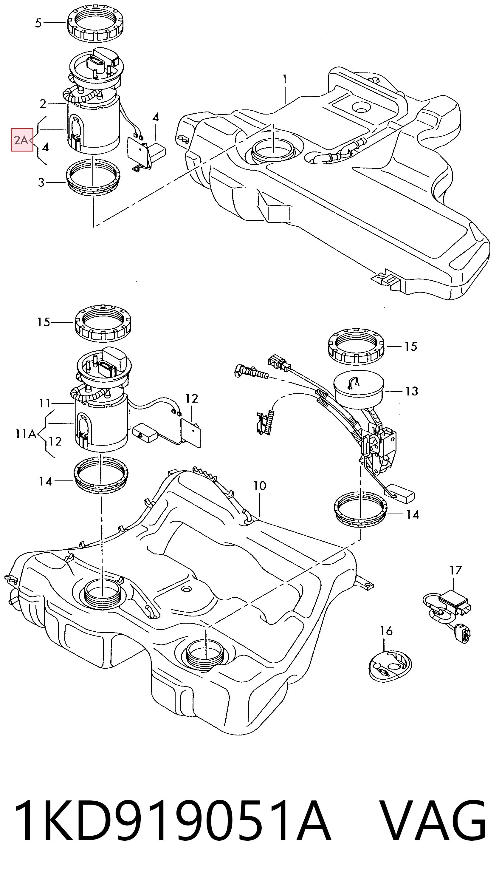 1KD919051A VAG Электробензонасос
