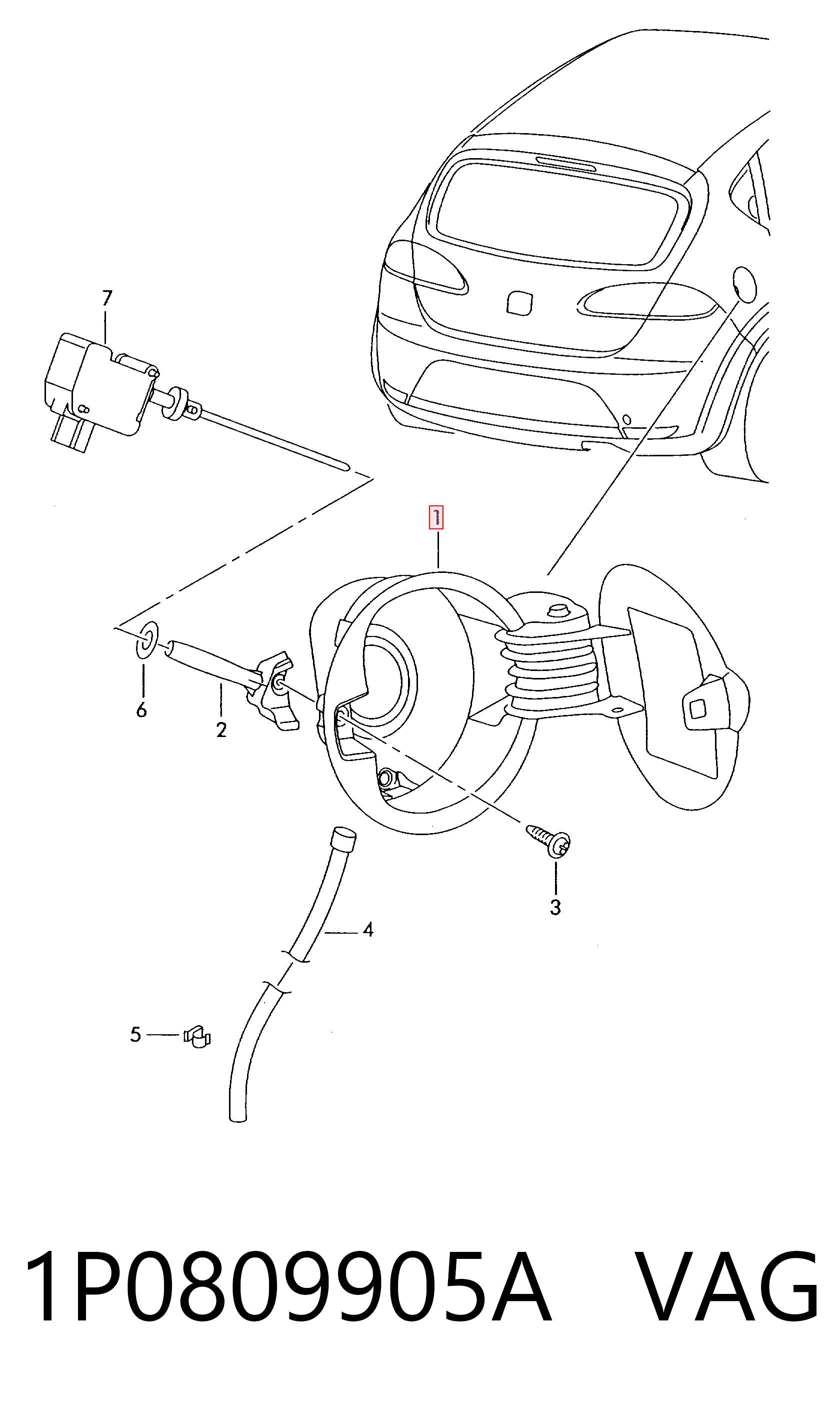 Дверка бензобака на Seat Altea XL 5P5, 5P8