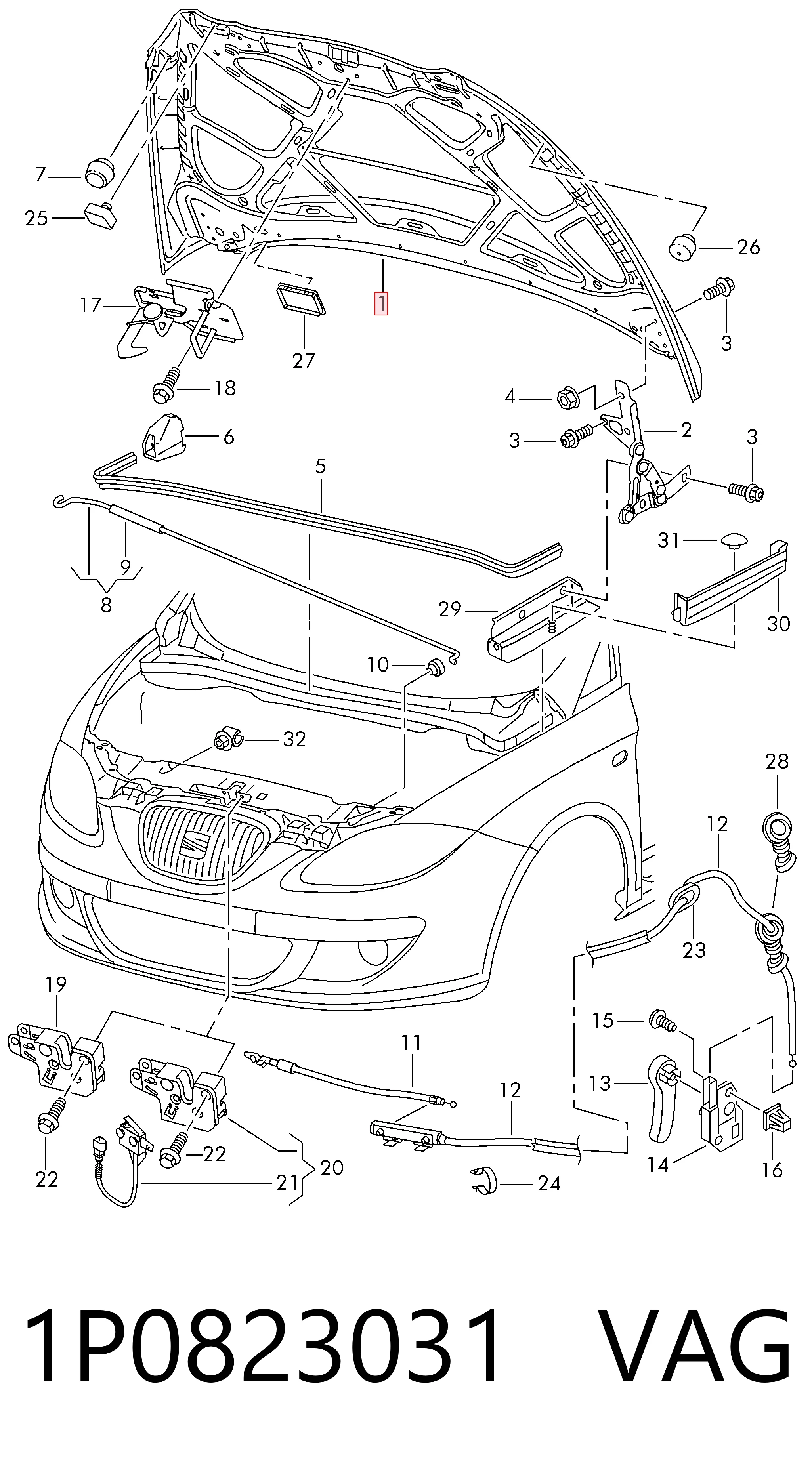  Капот Seat Leon 2