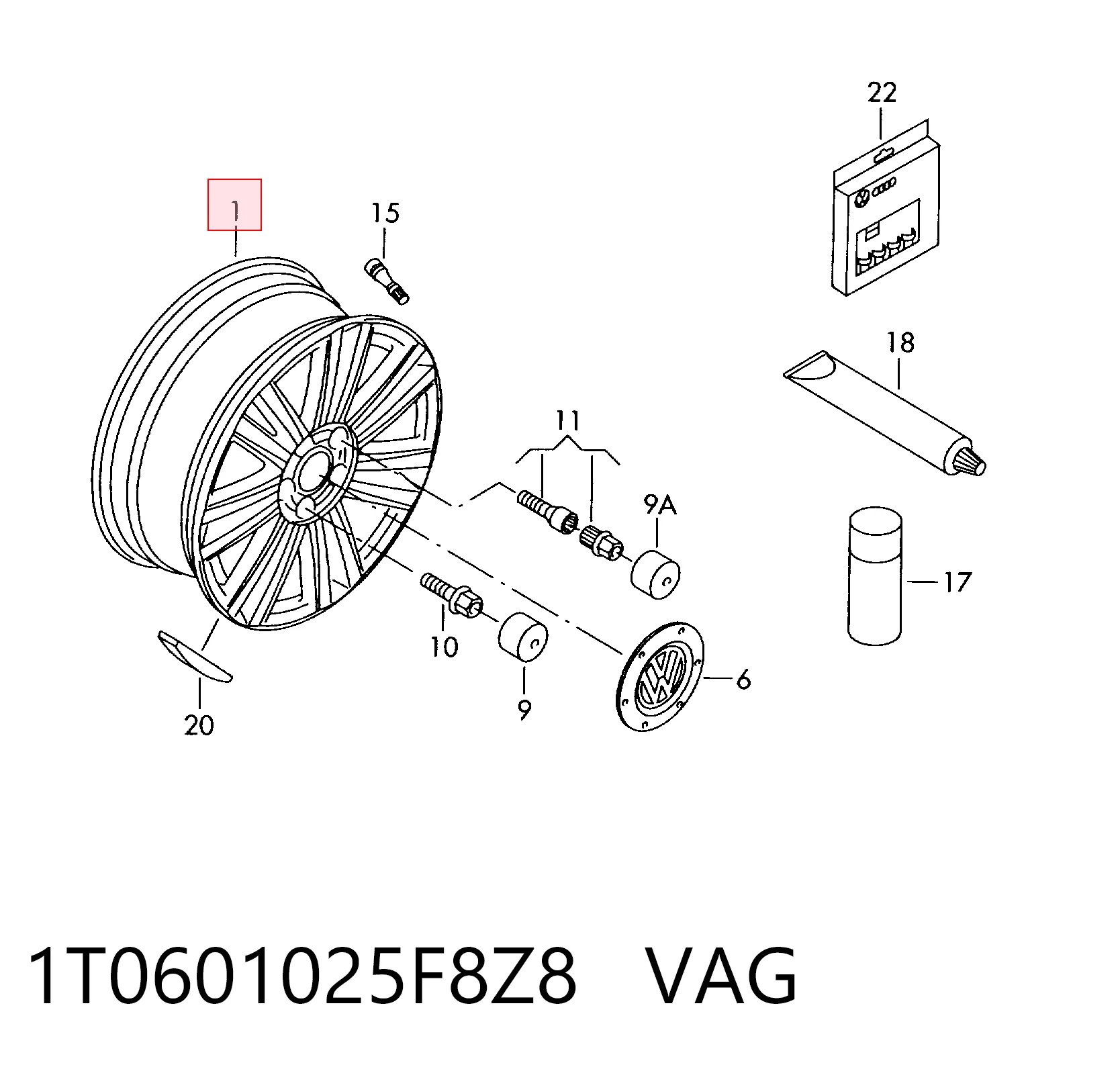 1T0601025F8Z8 VAG