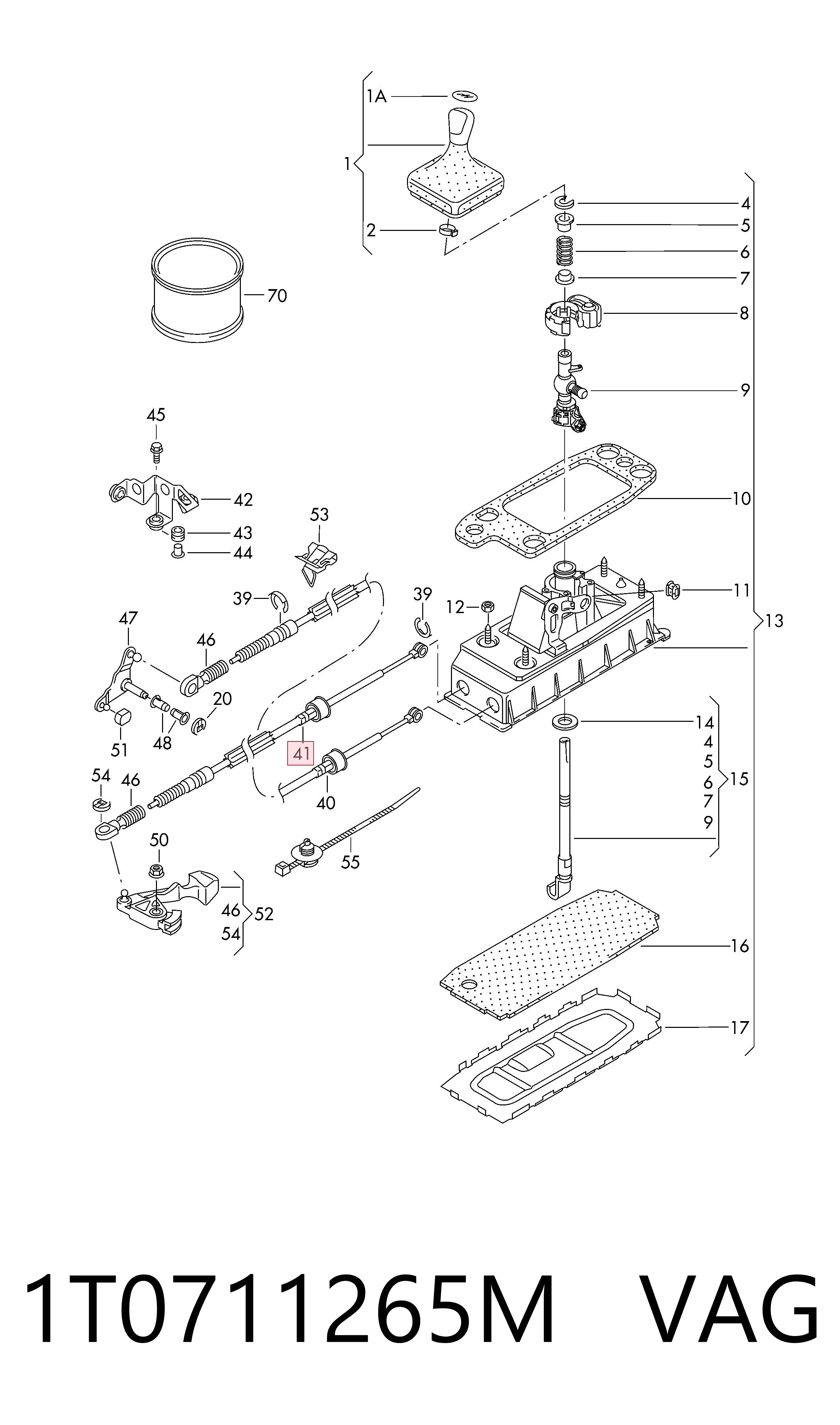 Трос переключения передач Kamoka CP0187