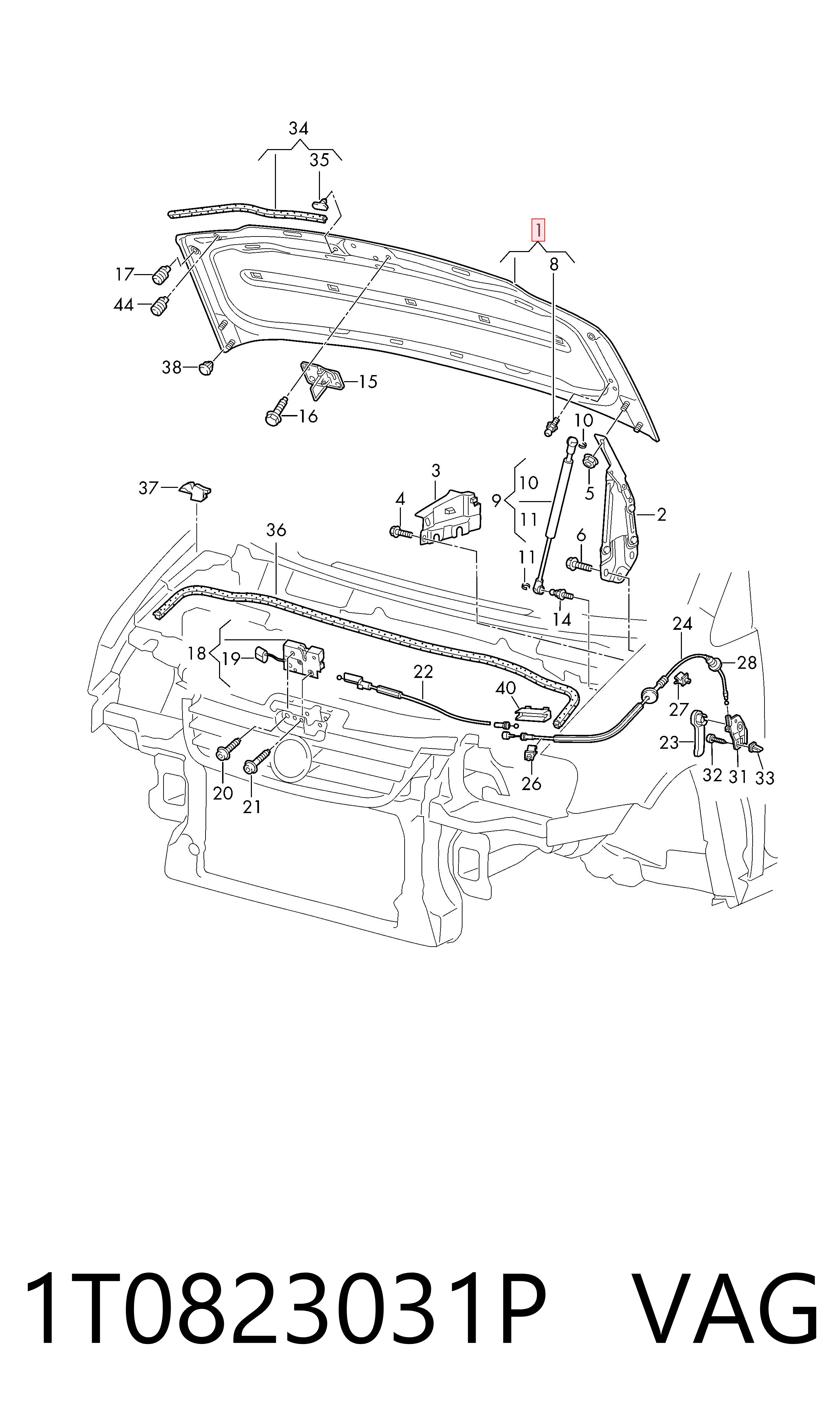  Капот Volkswagen Touran 2
