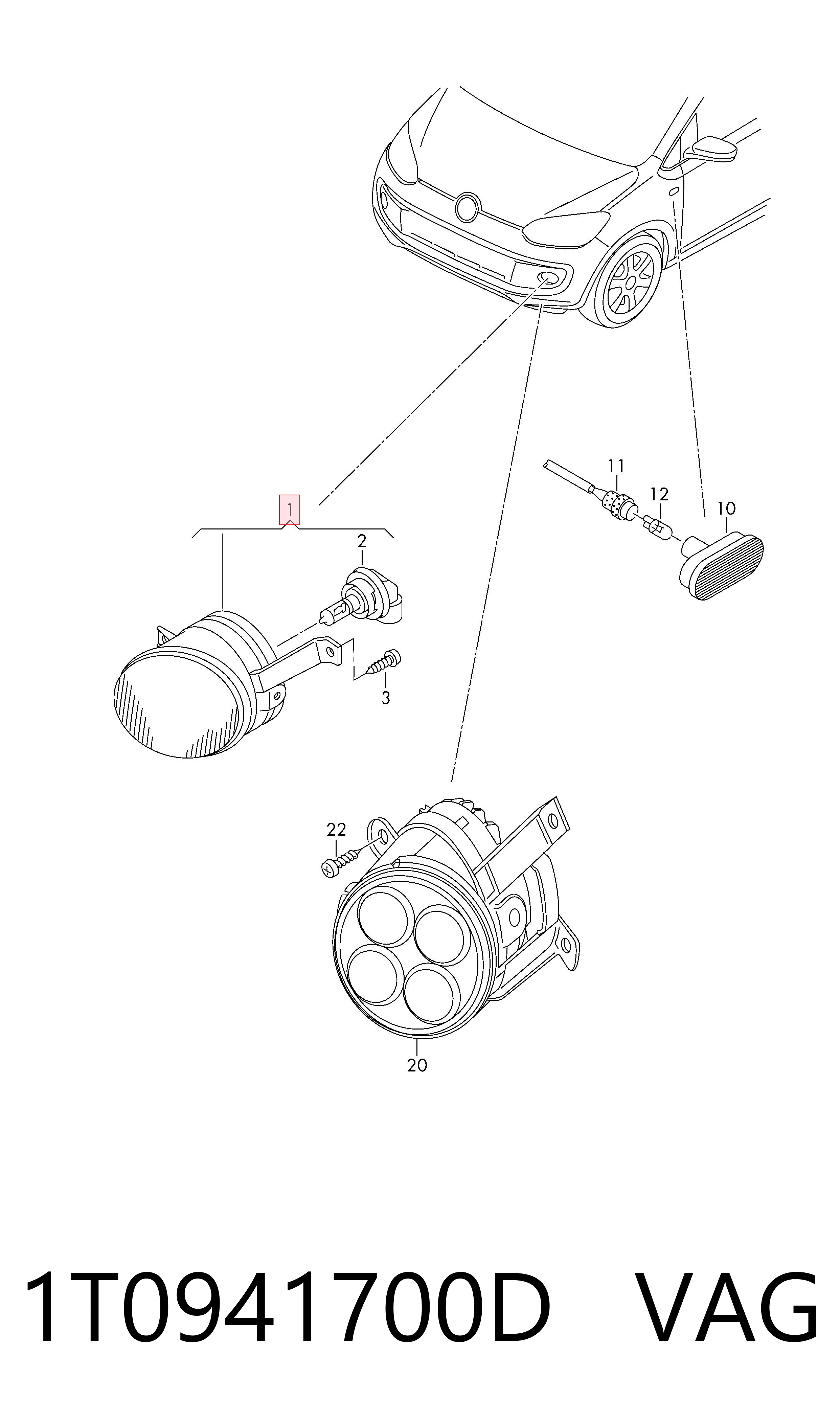 Фара противотуманная правая 271295041 HELLA