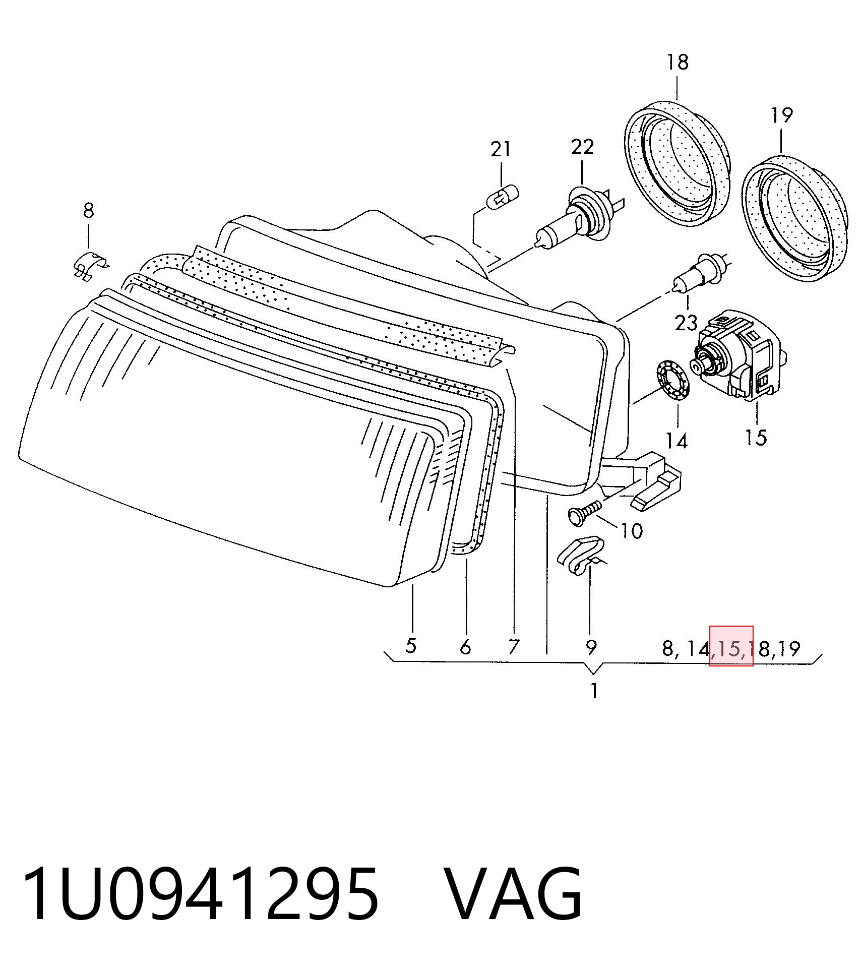 Корректор фар 1323099H Polcar