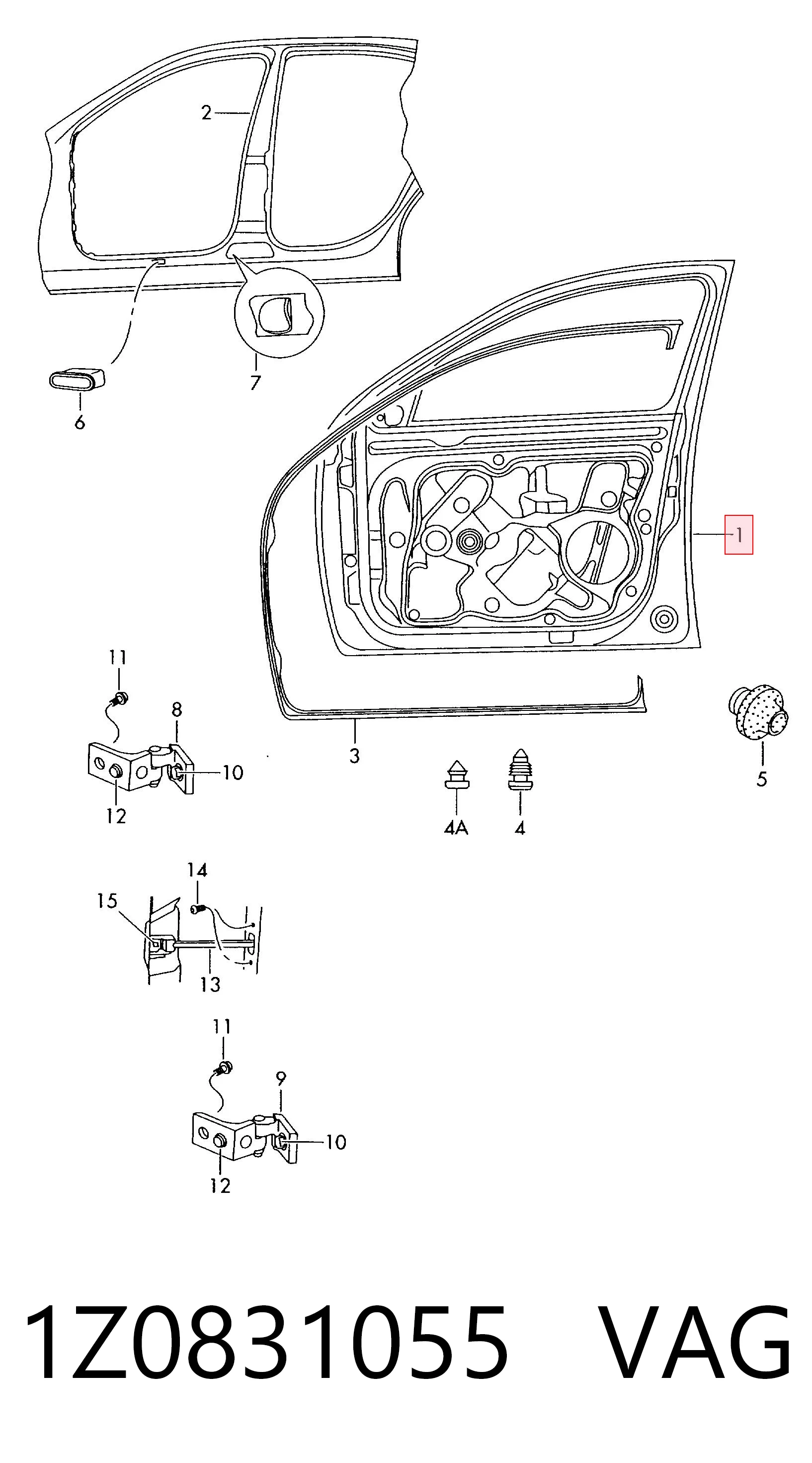 Передняя левая дверь Skoda Octavia II A5 лифтбек (1Z3) (2004 - 2013) цена, от 118.38 USD