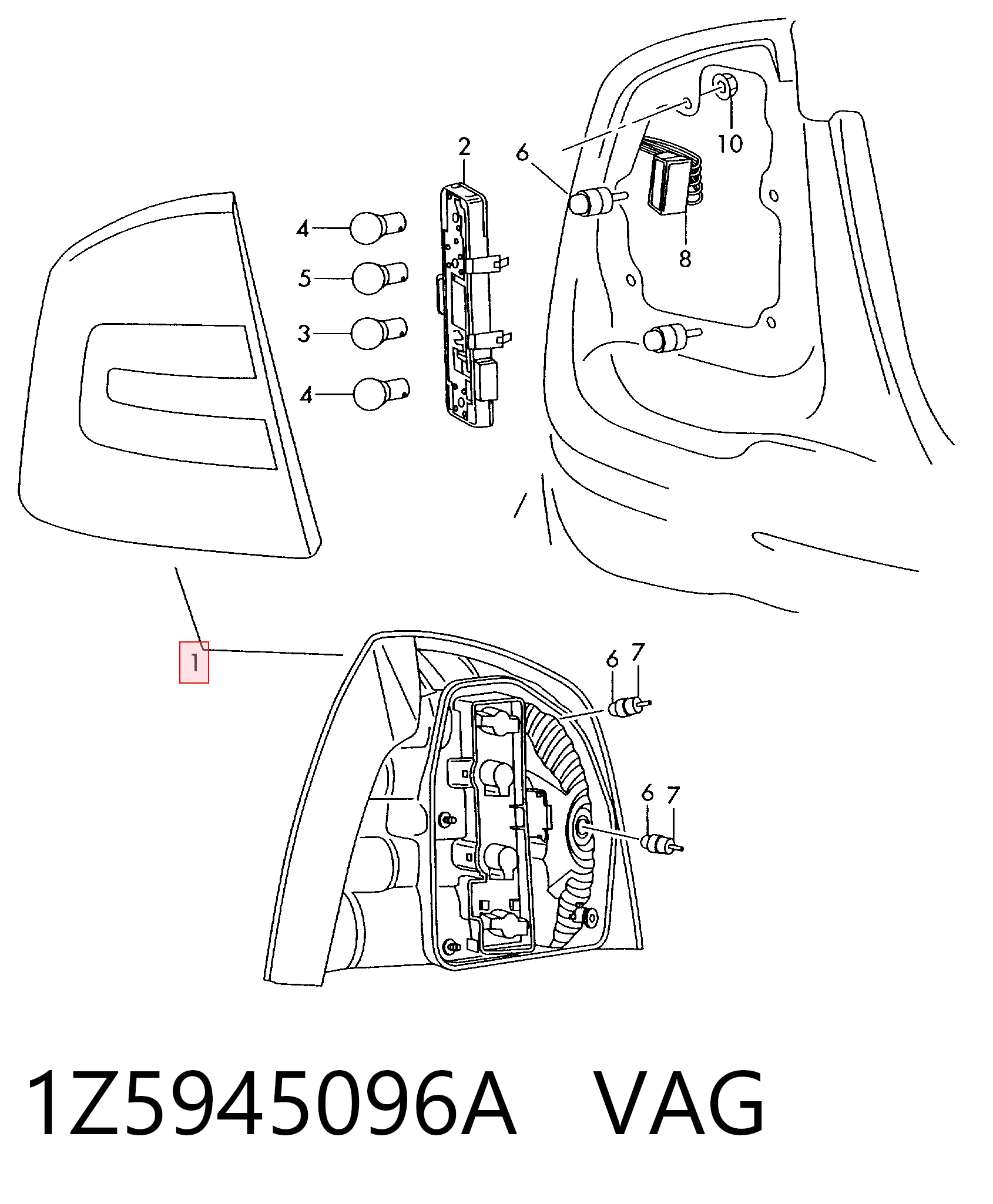 Задний фонарь 30945174 AND