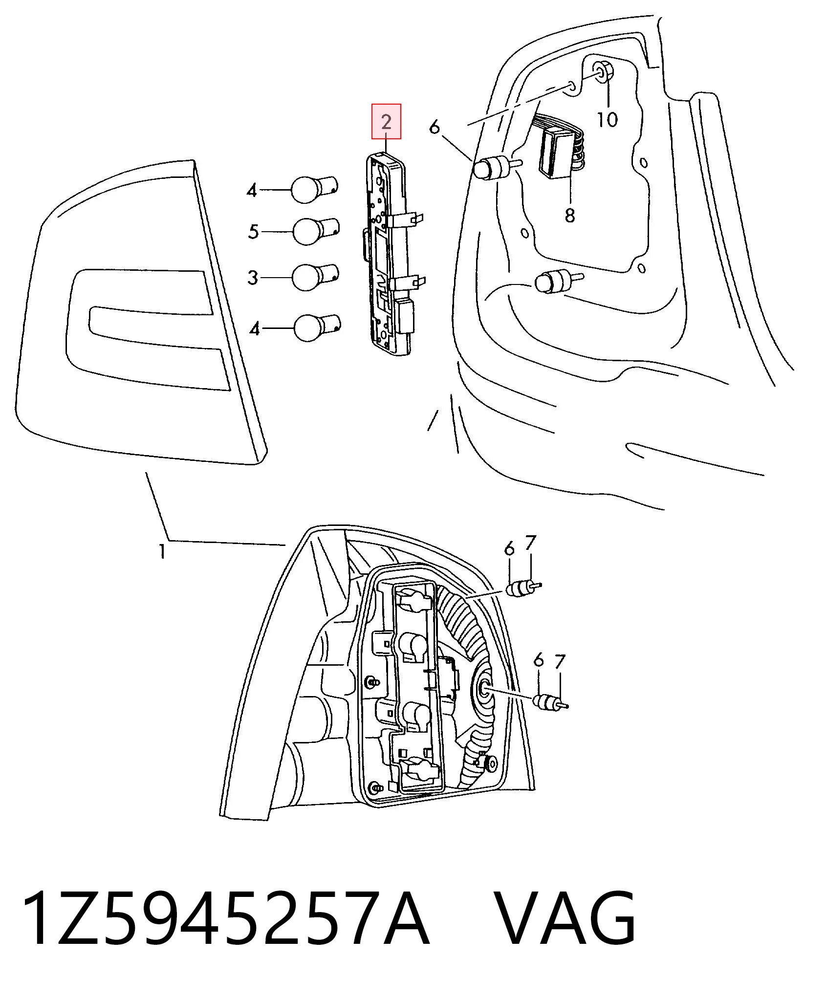 Плата заднего фонаря контактная AND 30945099 цена, от 1124.55 UAH