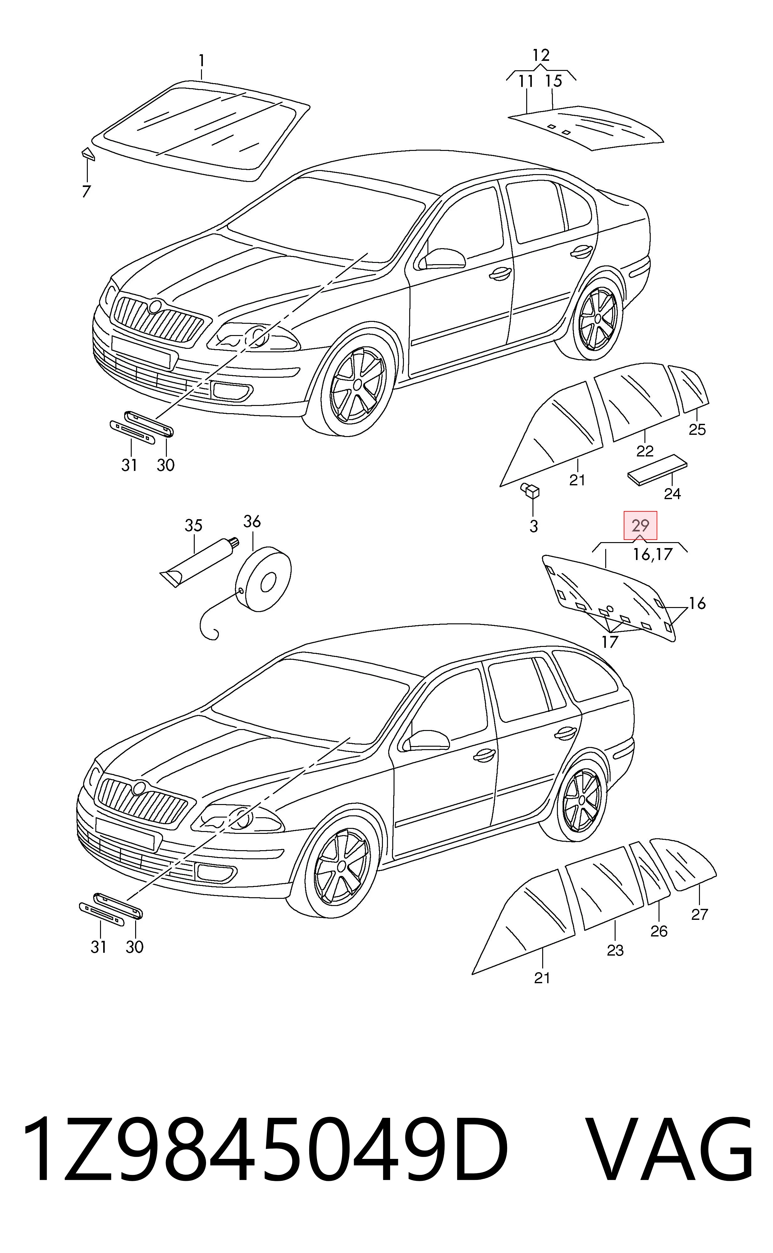 AB26526A Pilkington Стекло двери задка