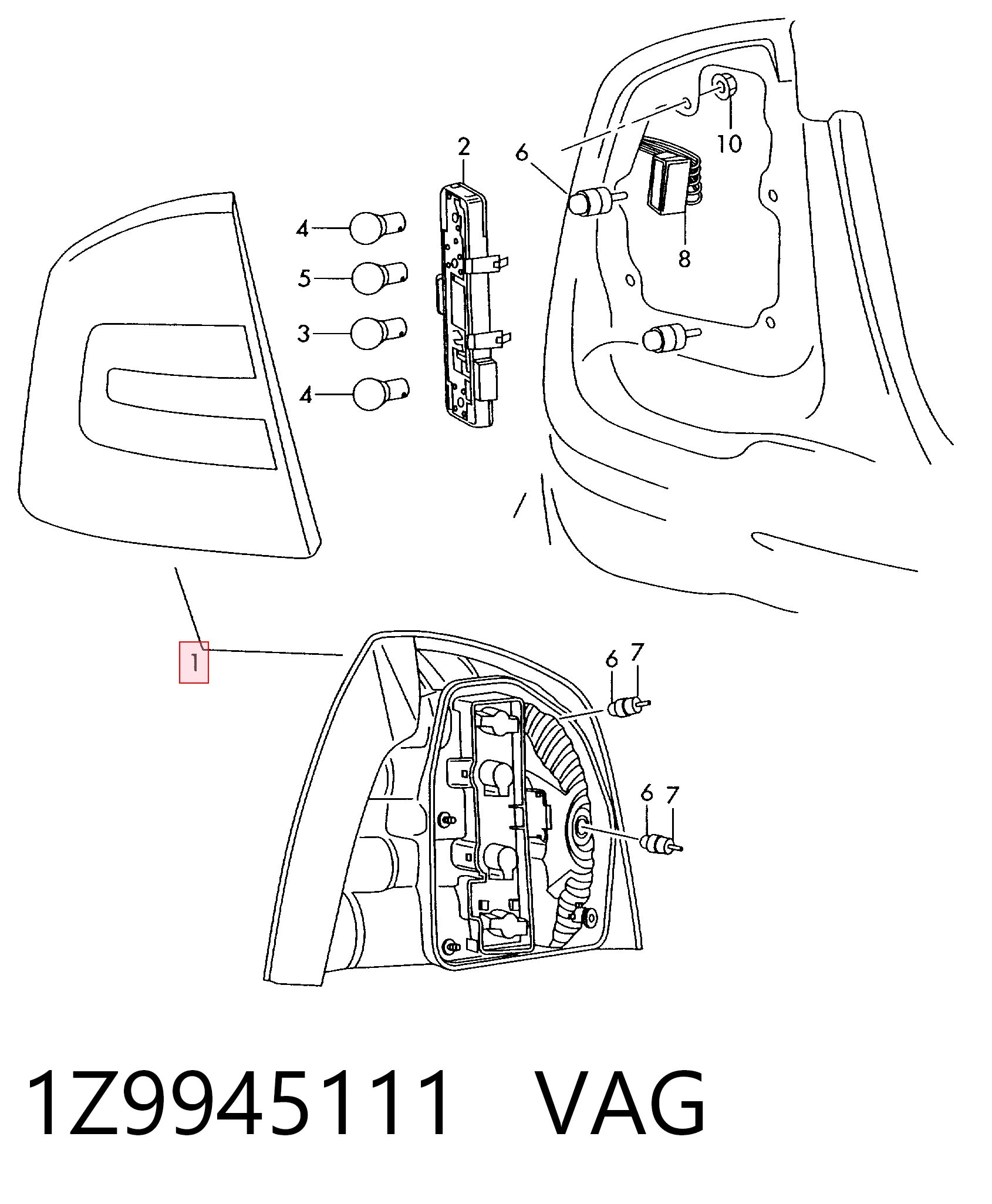 Фонарь задний левый ASM FR1030036L