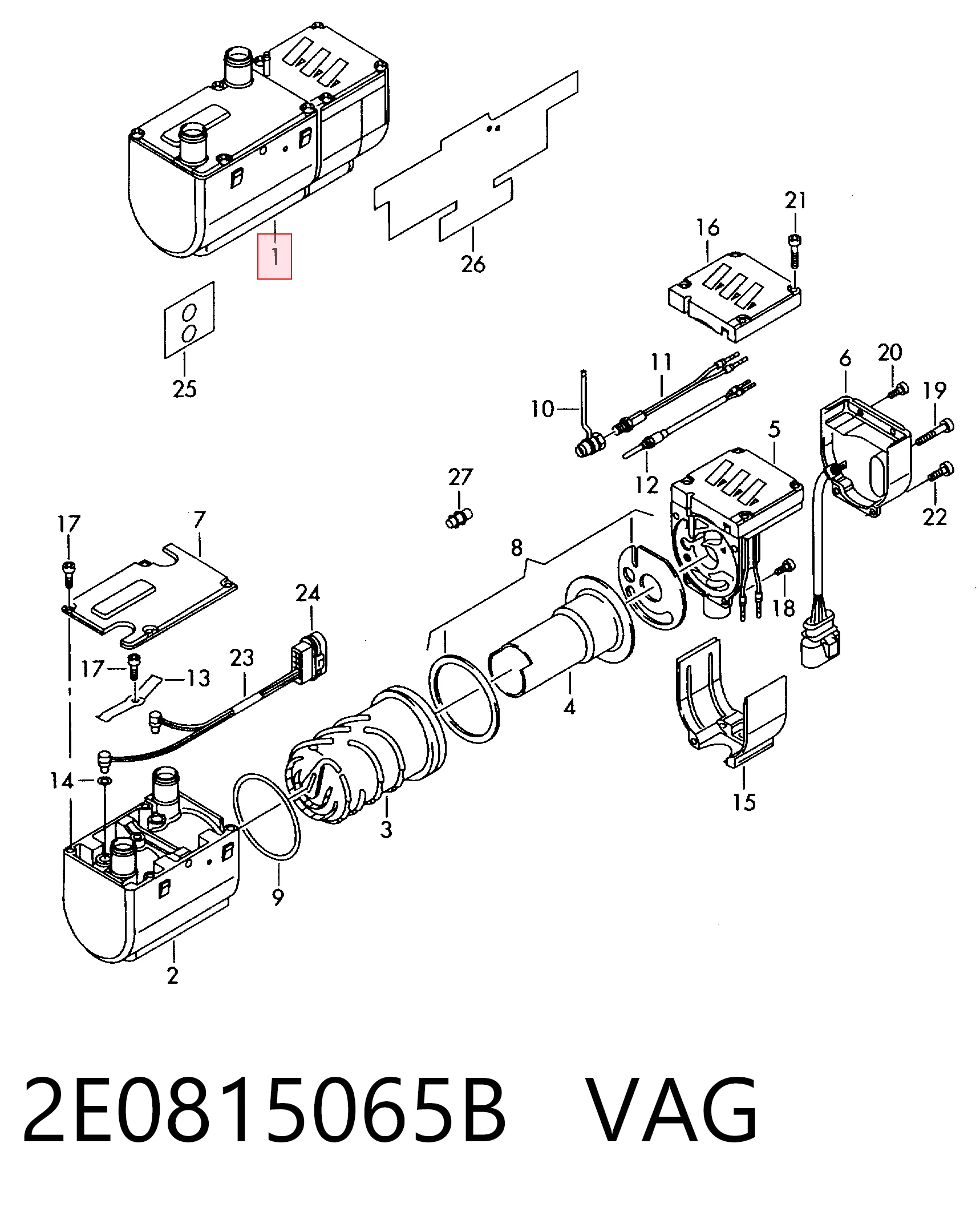 2E0815065B VAG Отопительная установка