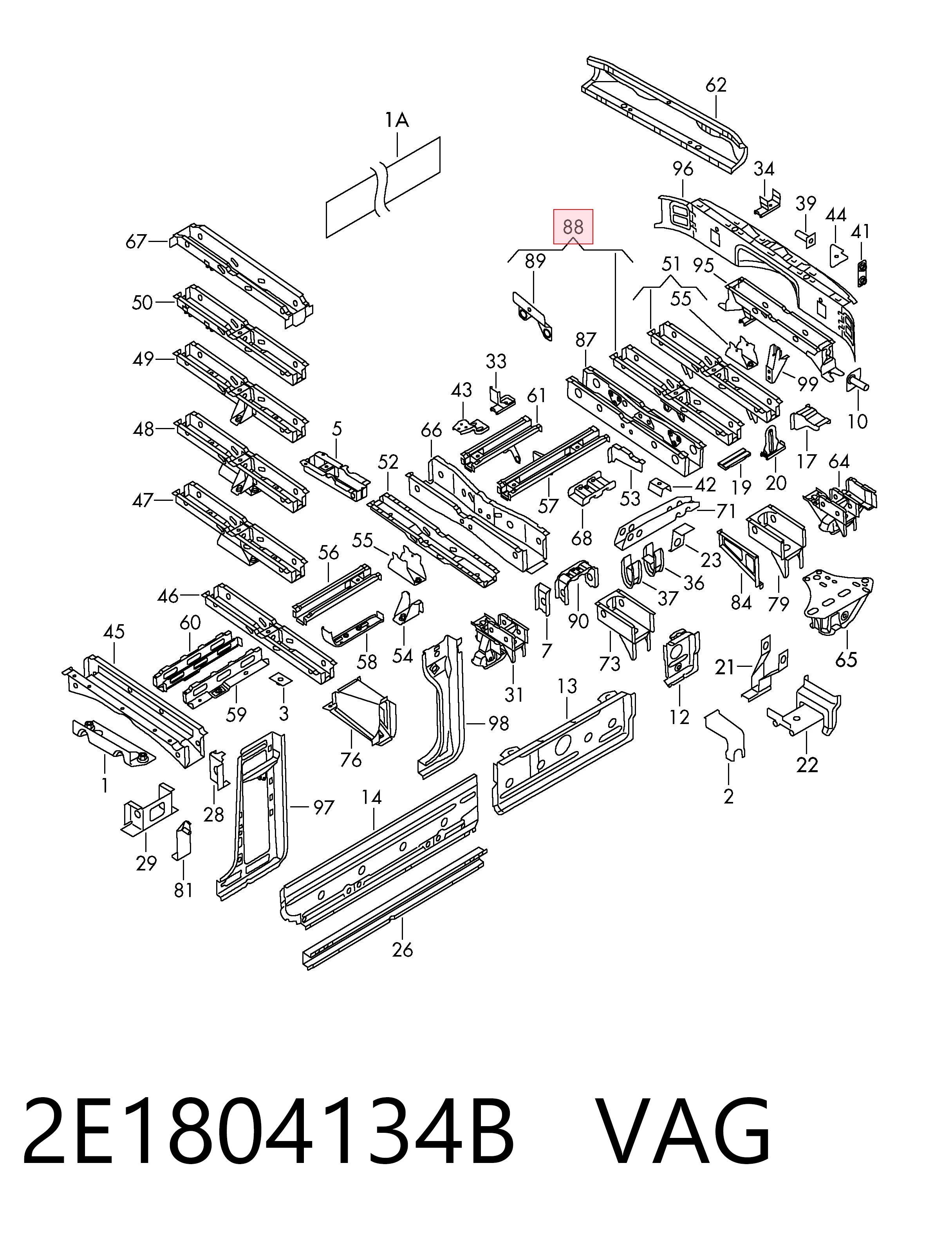  VAG 2E1804134B цена, от 155.45 USD