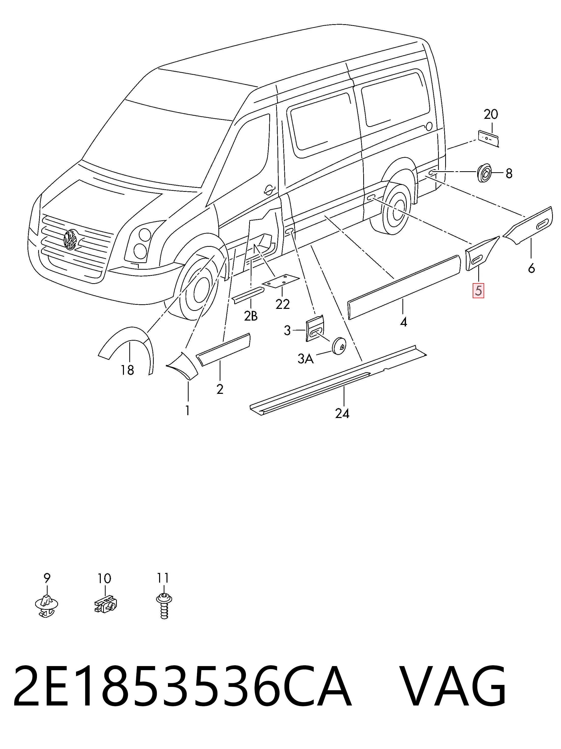 Молдинг крыла заднего правого A9066901482 Mercedes