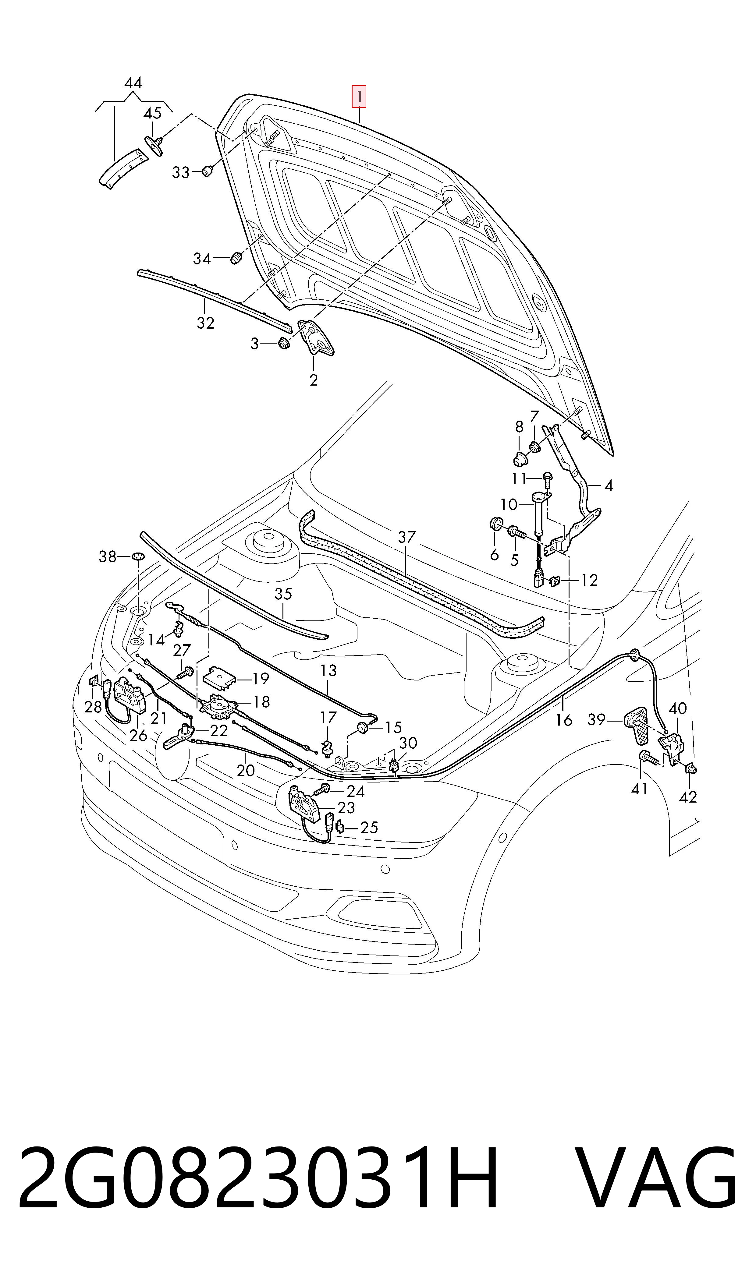 Капот Volkswagen Polo VI хэтчбек (AW1, BZ1, AE1) (2017 - 2026) цена, от 165.71 USD