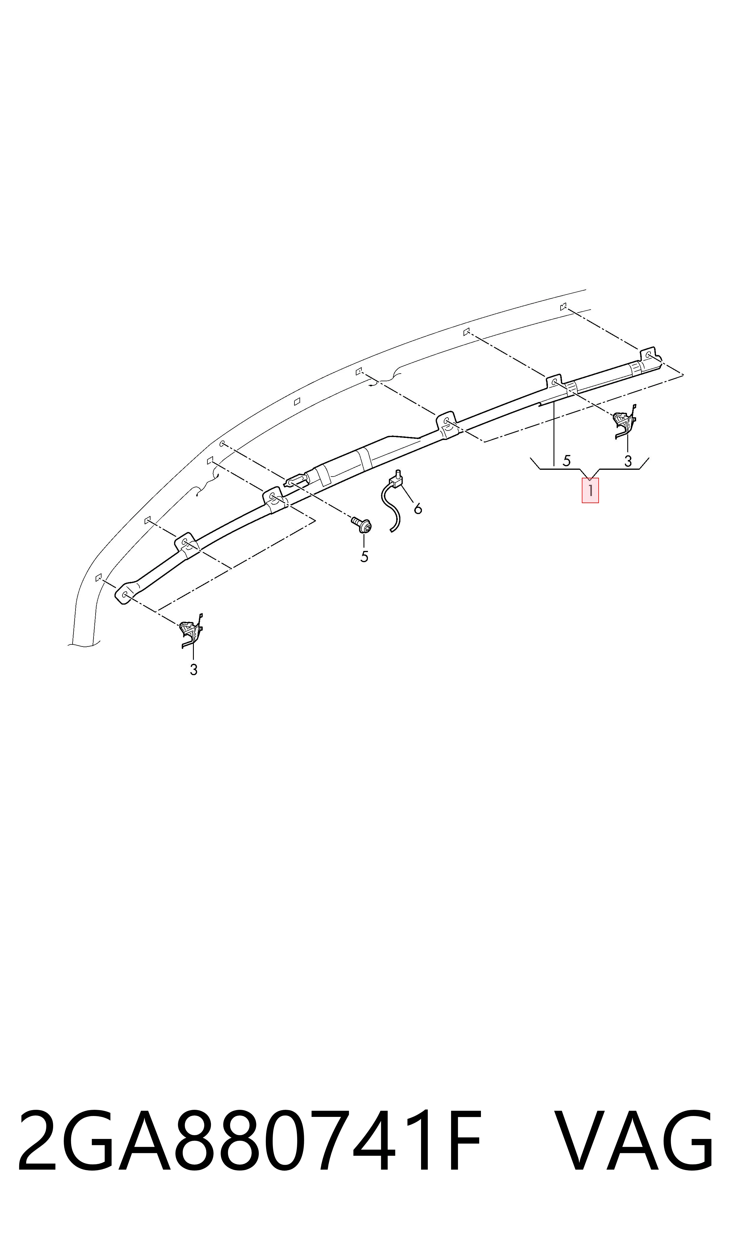 Подушка безопасности, сбоку левая VAG 2GA880741F цена, от 174.72 USD