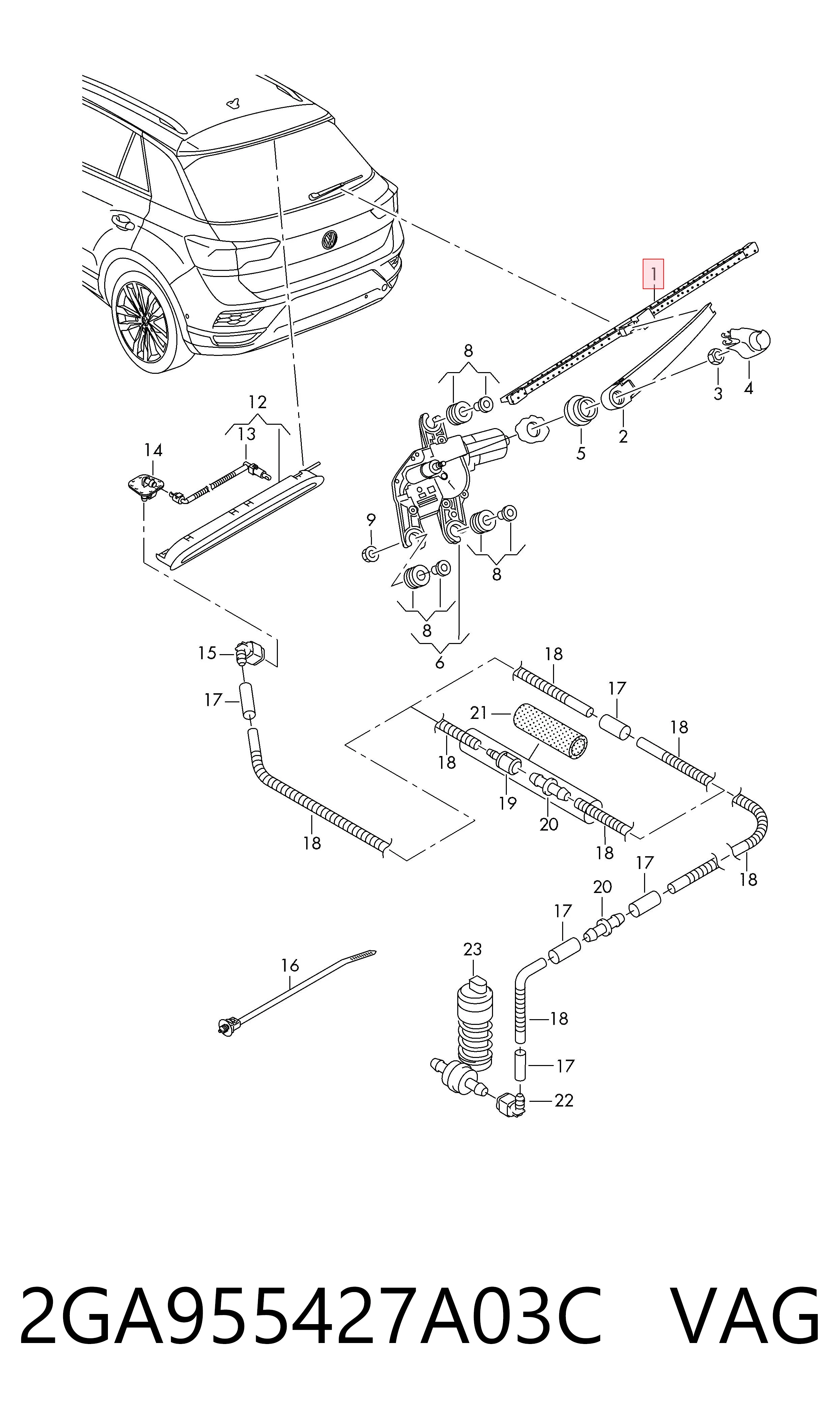  VAG 2GA955427A03C цена, от 19.25 USD
