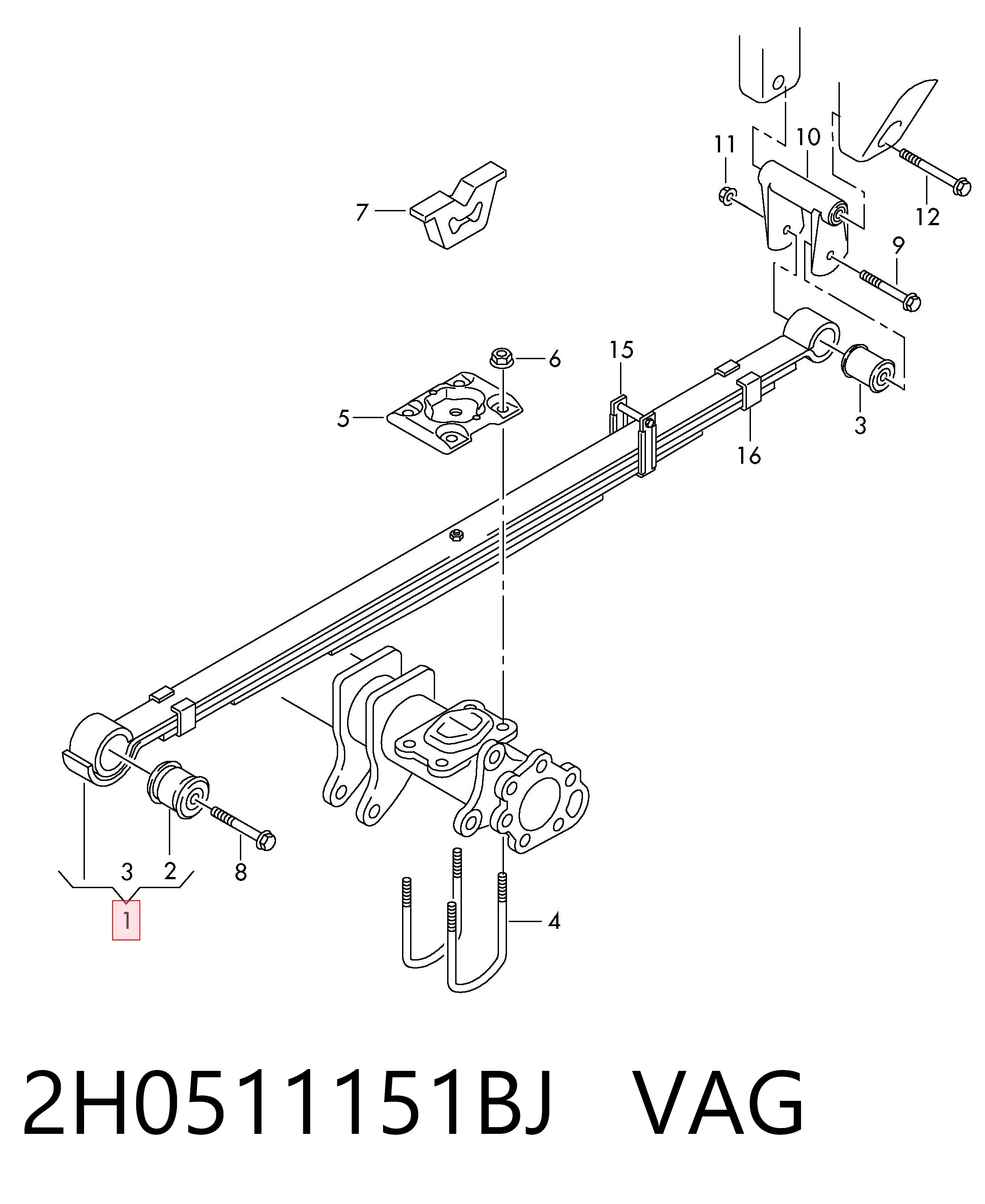 Рессора задняя SP410755 Raiso