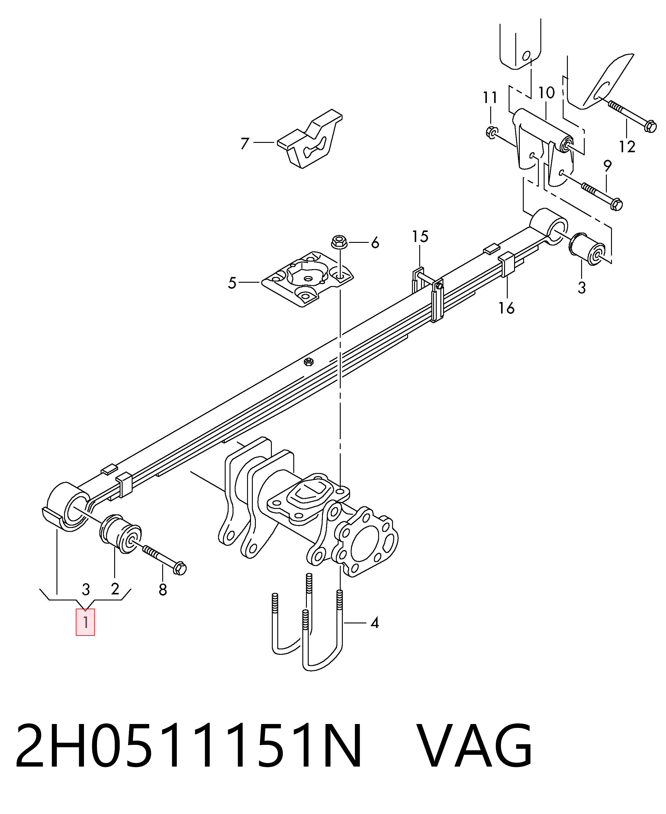 Рессора (задняя) Raiso SP410755