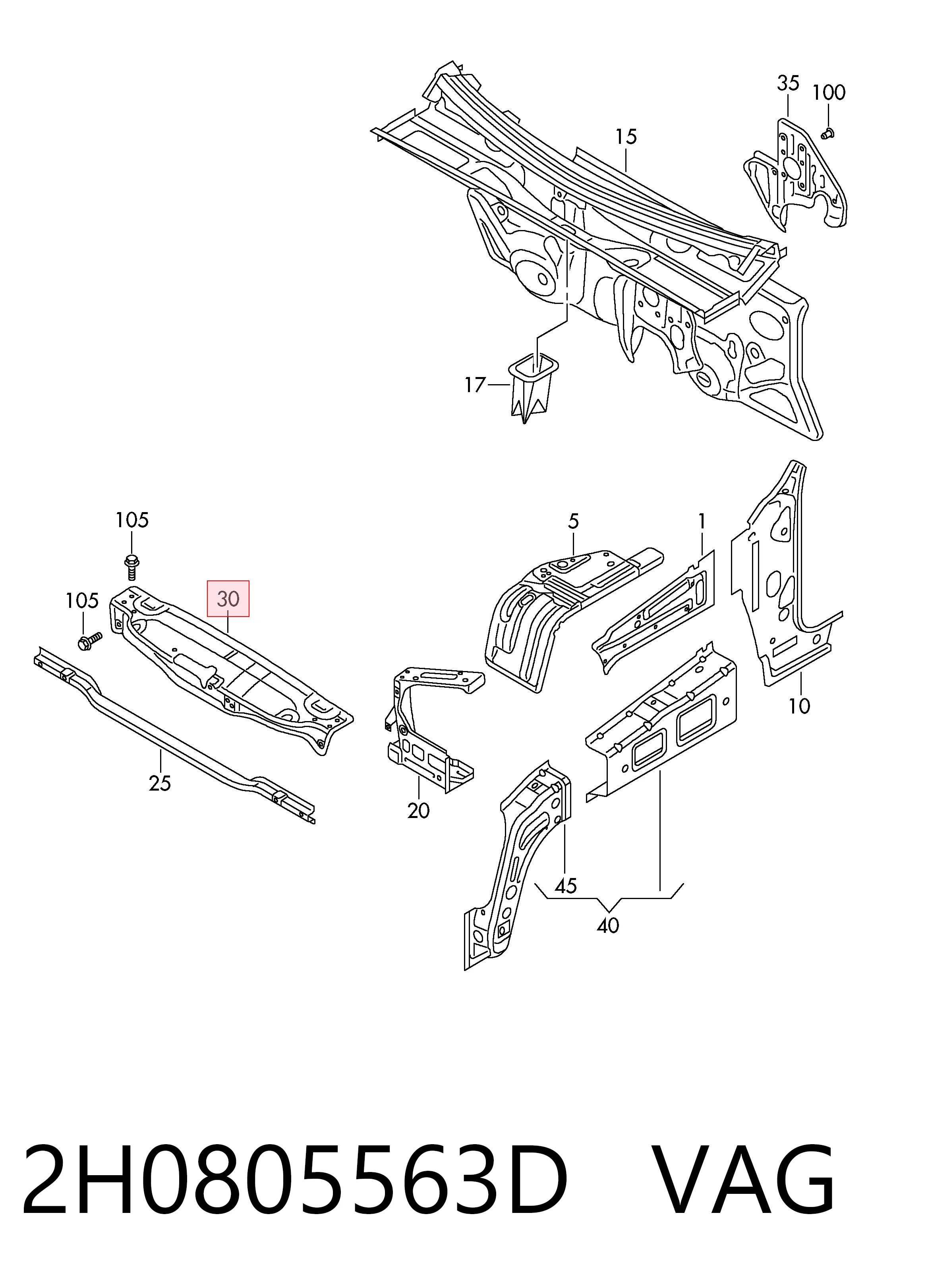 Панель передняя Volkswagen AMAROK пикап (2HA, 2HB, S1B, S6B, S7A, S7B) (2010 - 2026) цена, от 41.73 USD