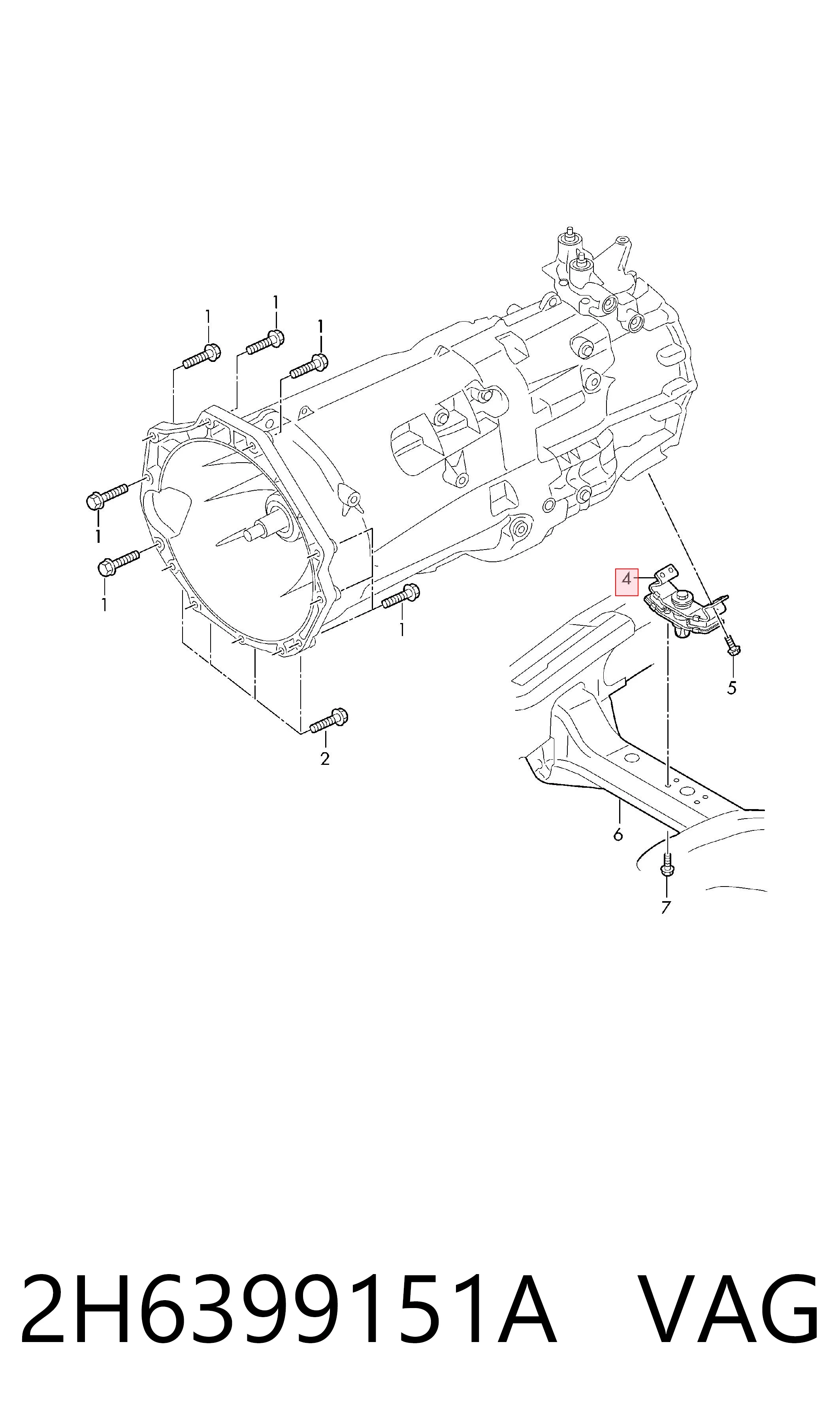  Подушка коробки передач Volkswagen AMAROK 