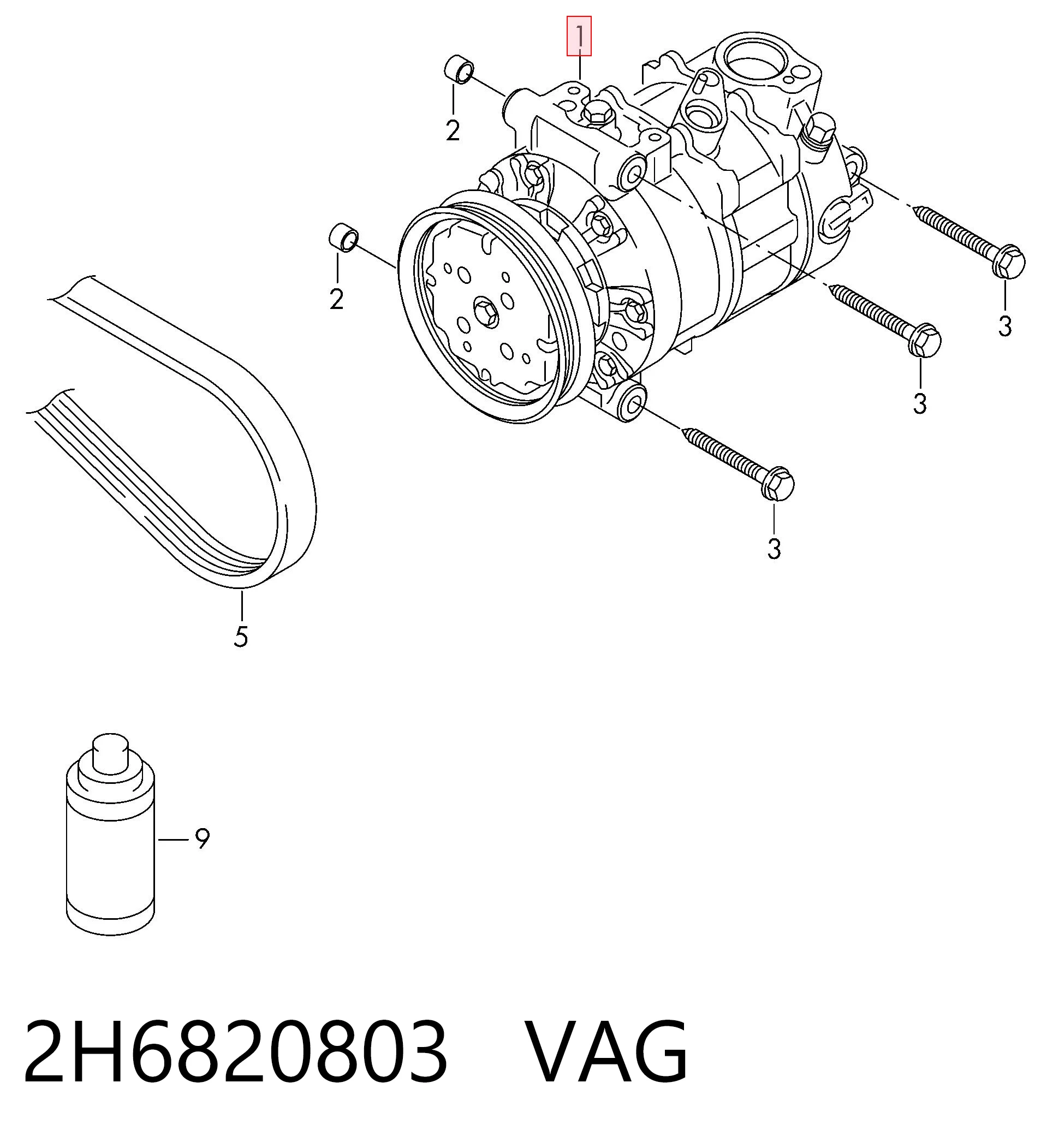 Компрессор кондиционера 4471507354 Denso