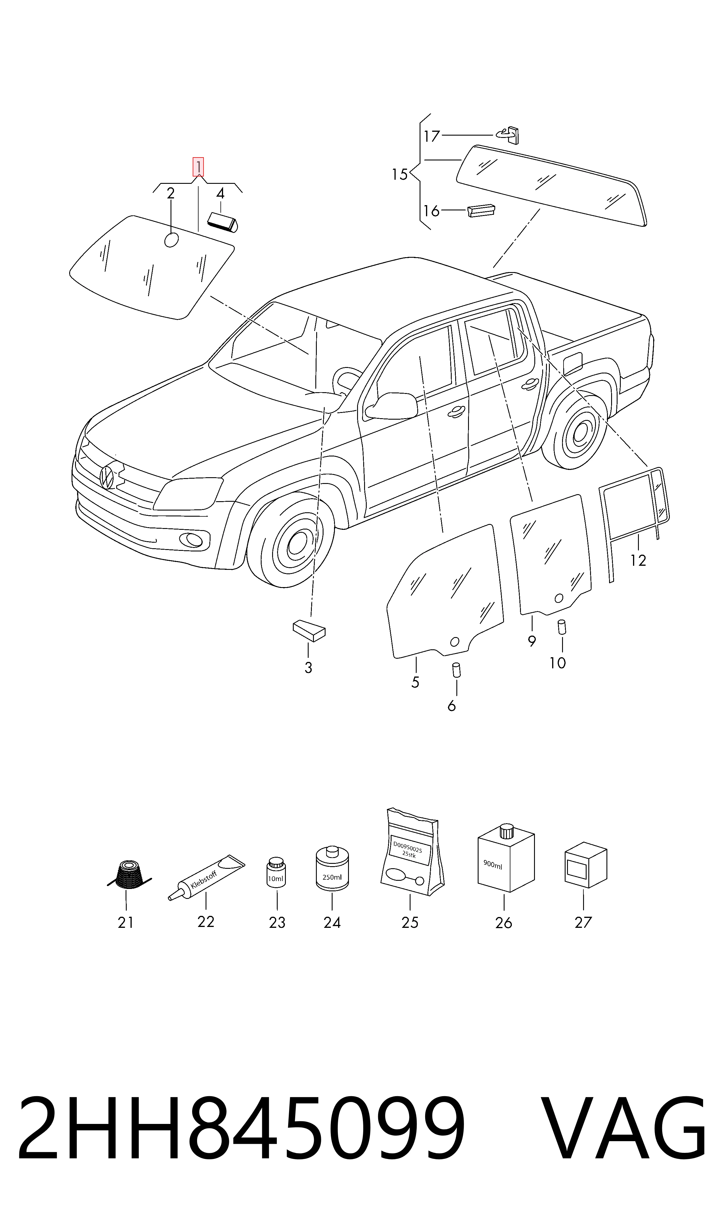 2HH845099 VAG Автостекло