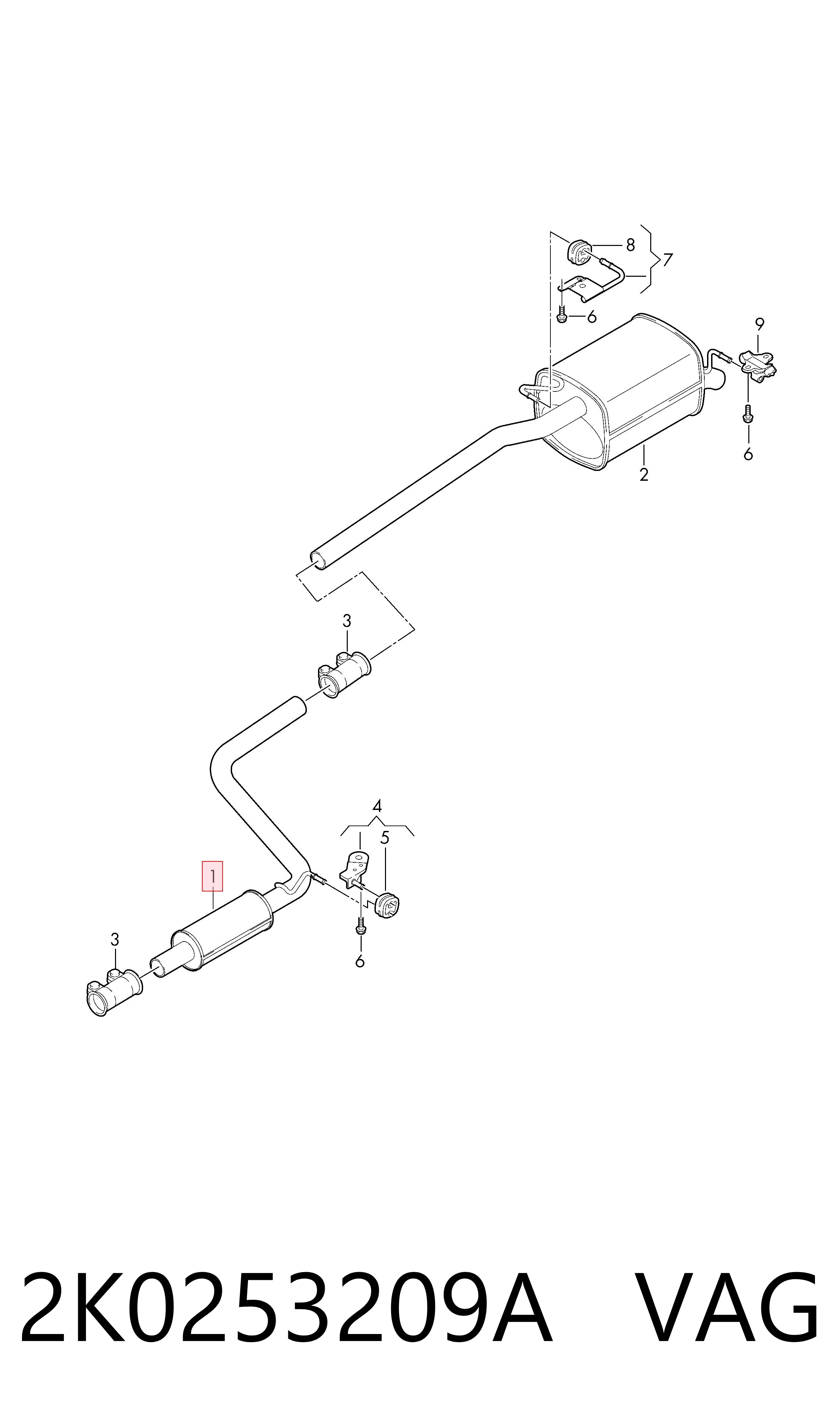 Глушитель, передняя часть Edex ED30610 цена, от 40.56 USD