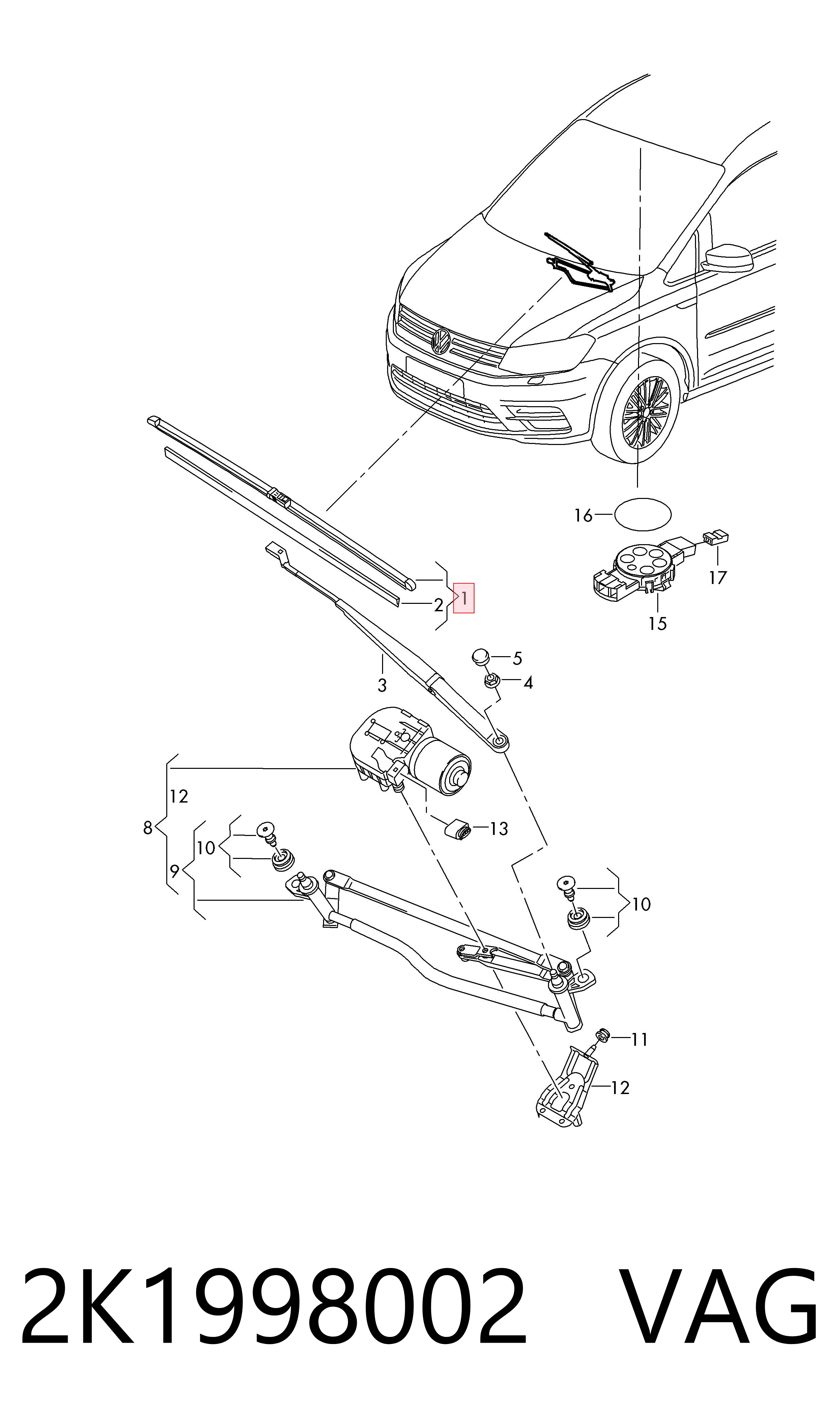 Стеклоочистители лобового стекла General Motors 6272275
