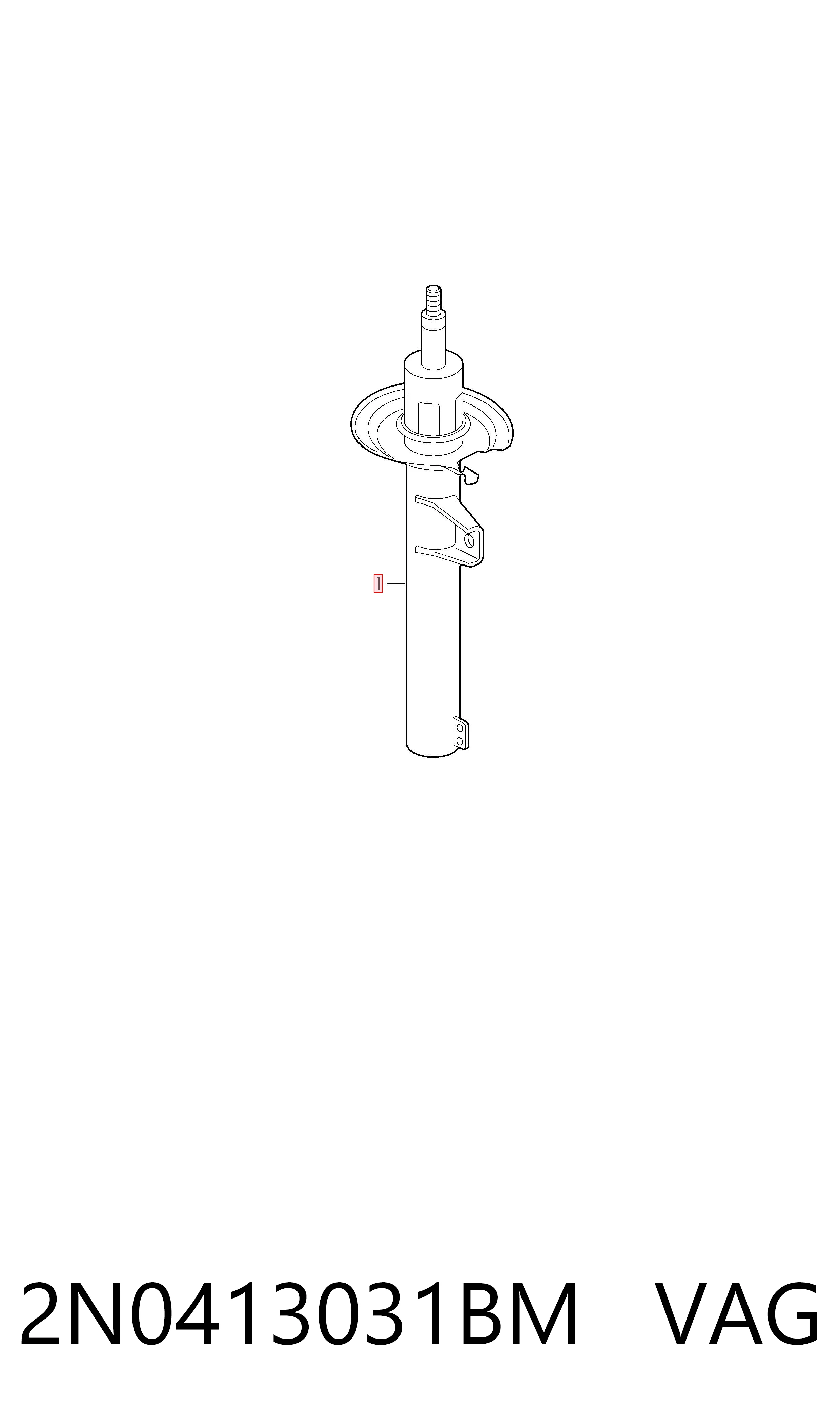 2N0413031BM VAG Стойка передняя