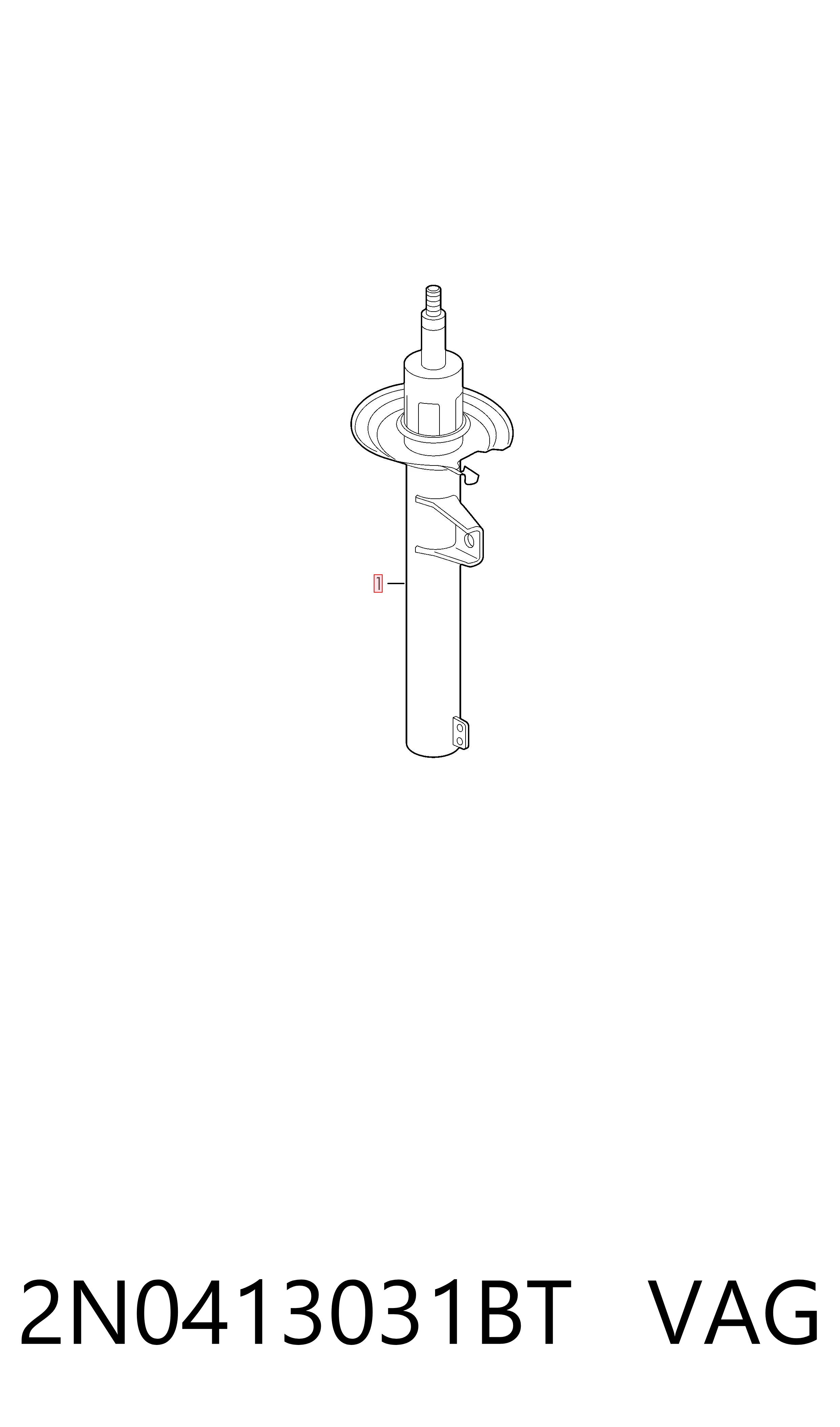 2N0413031BT VAG Стойка передняя