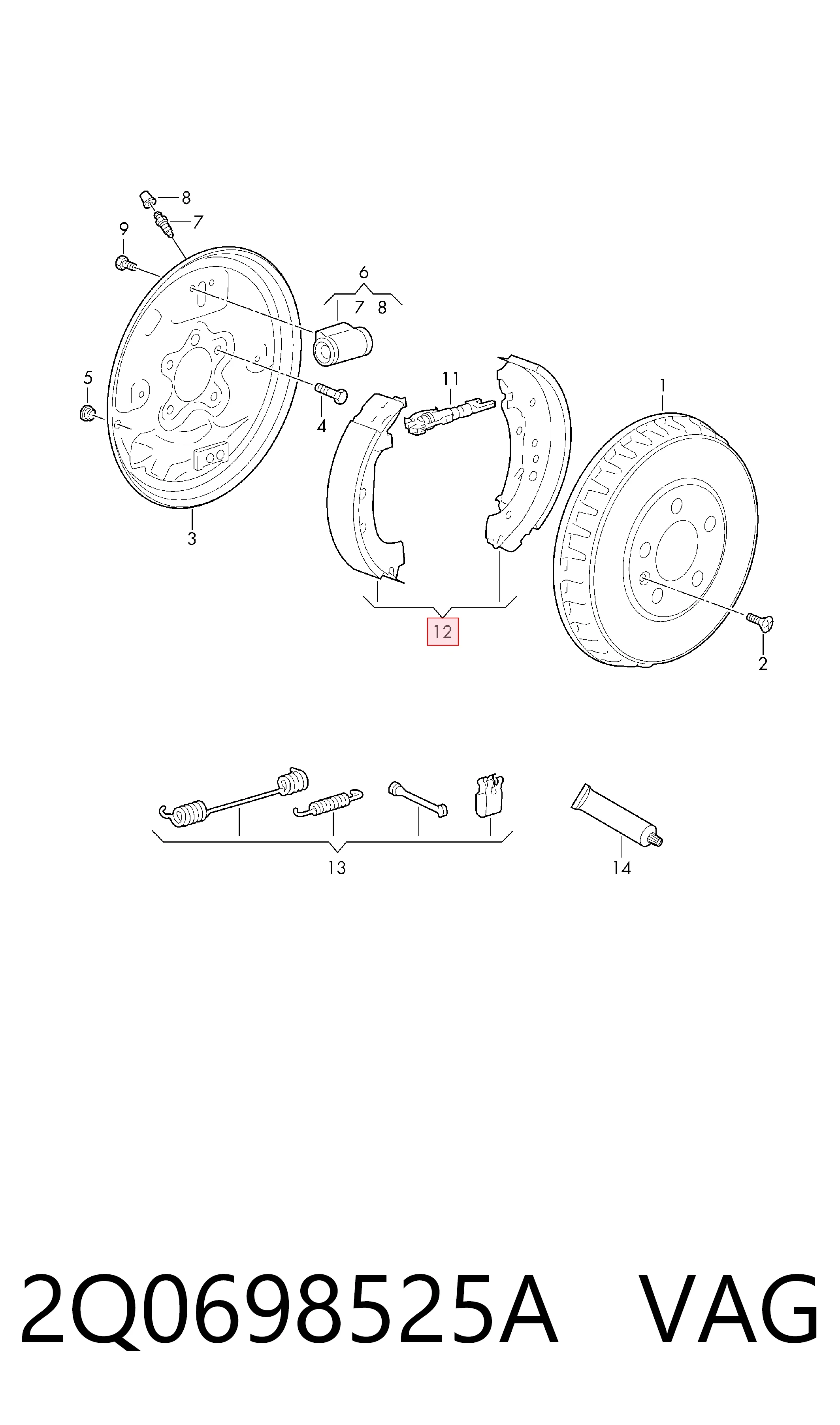 Барабанные колодки Denckermann B120226