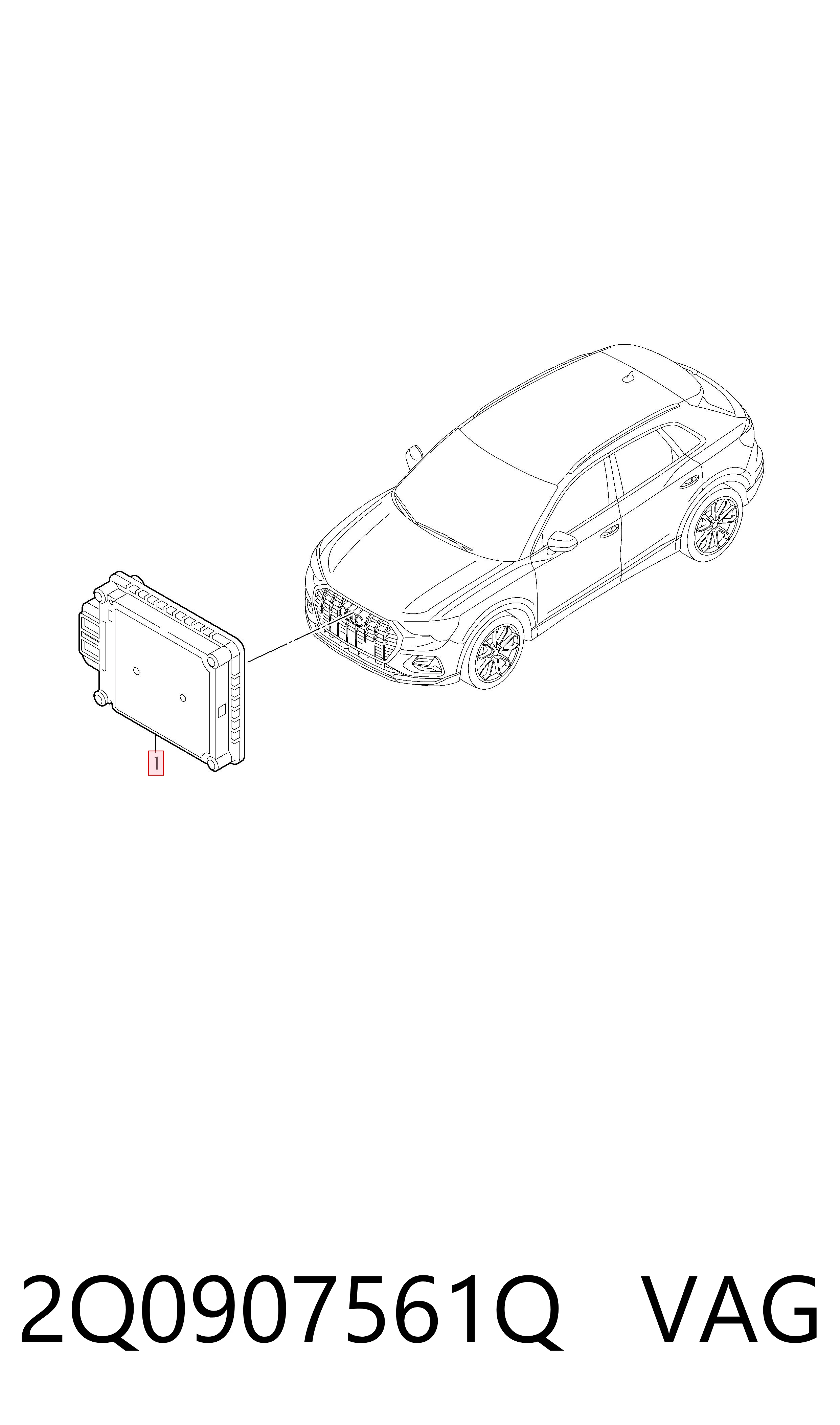 2Q0907561Q VAG Блок управления круиз-контролем