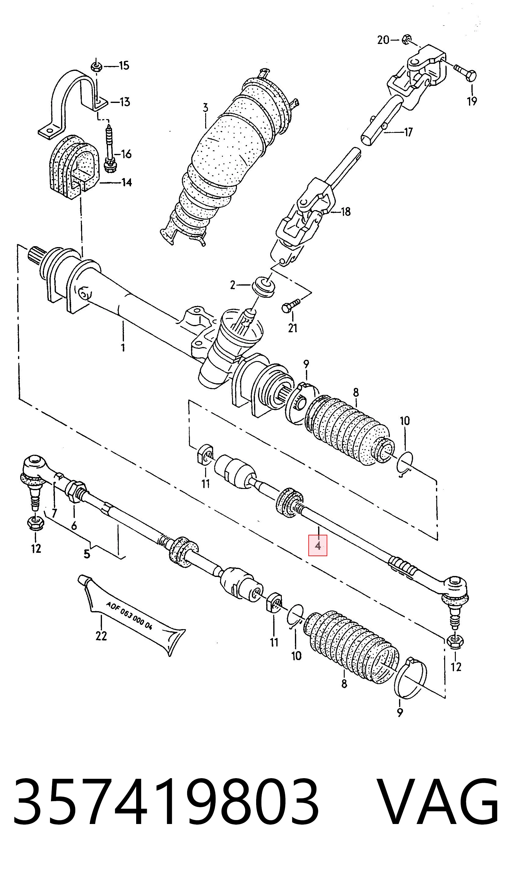 Купить V454 Polcar Тяга рулевая в сборе левая
