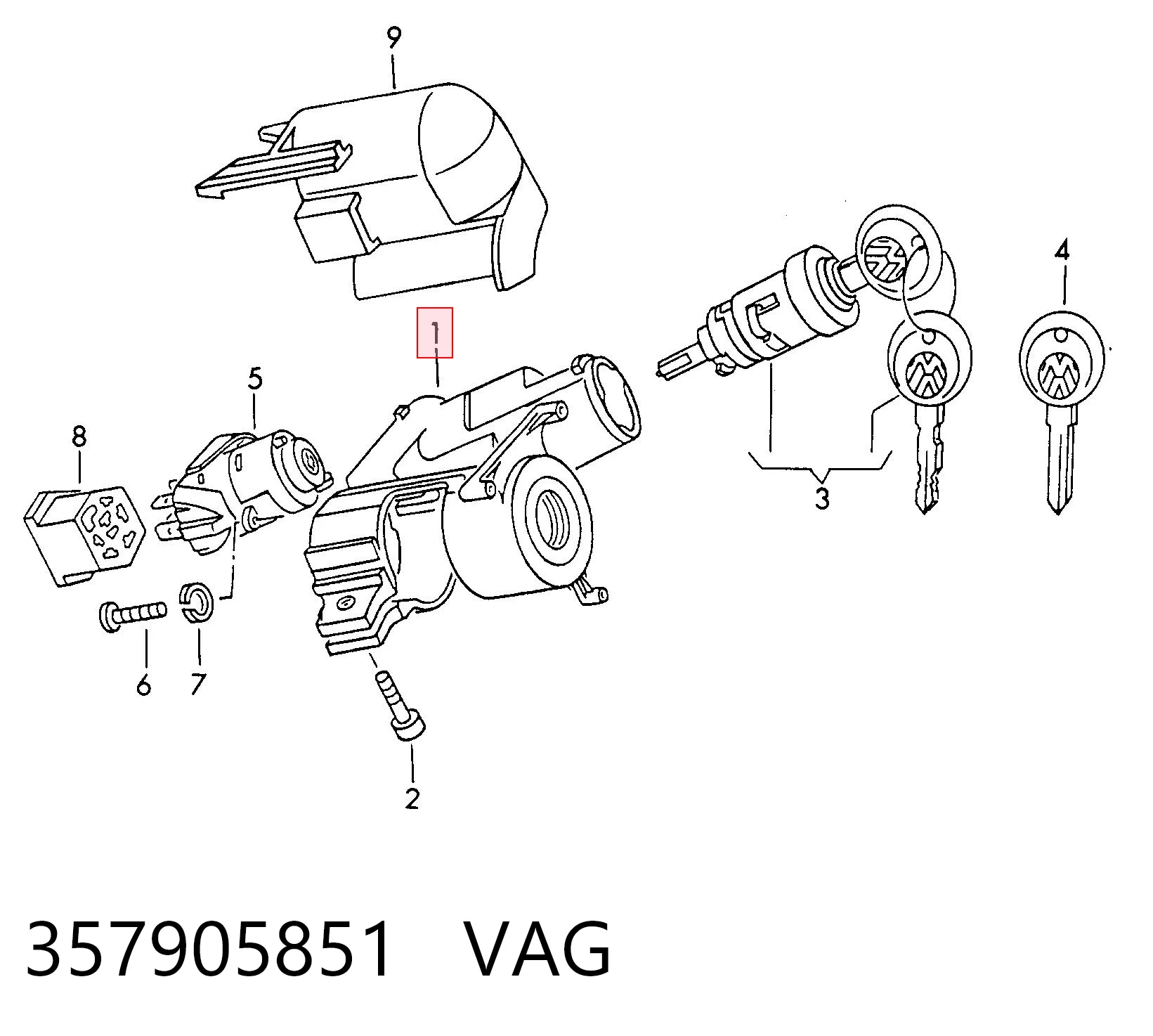 Замок зажигания DWI010TT Thermotec