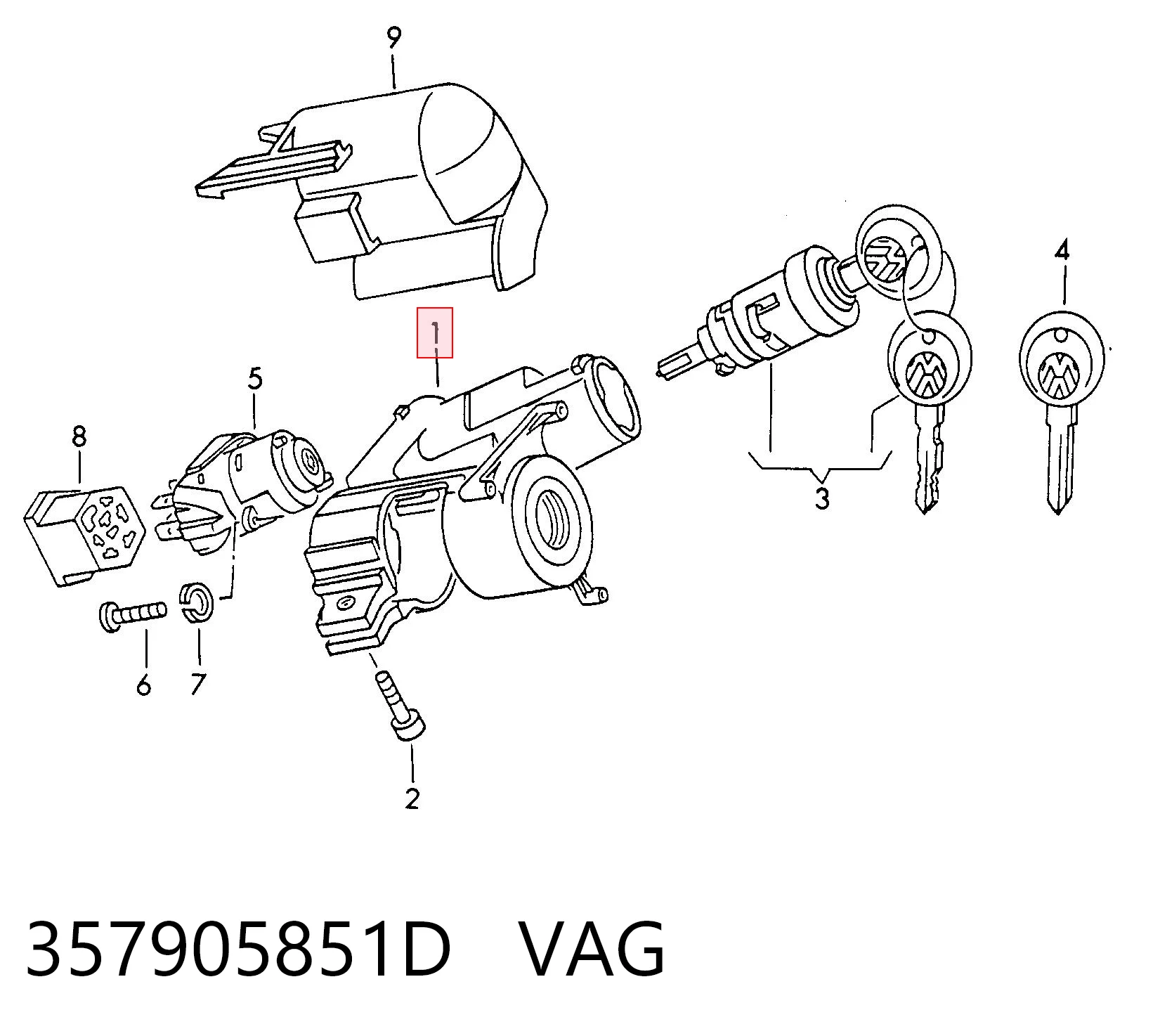 DWI010TT Thermotec Замок зажигания