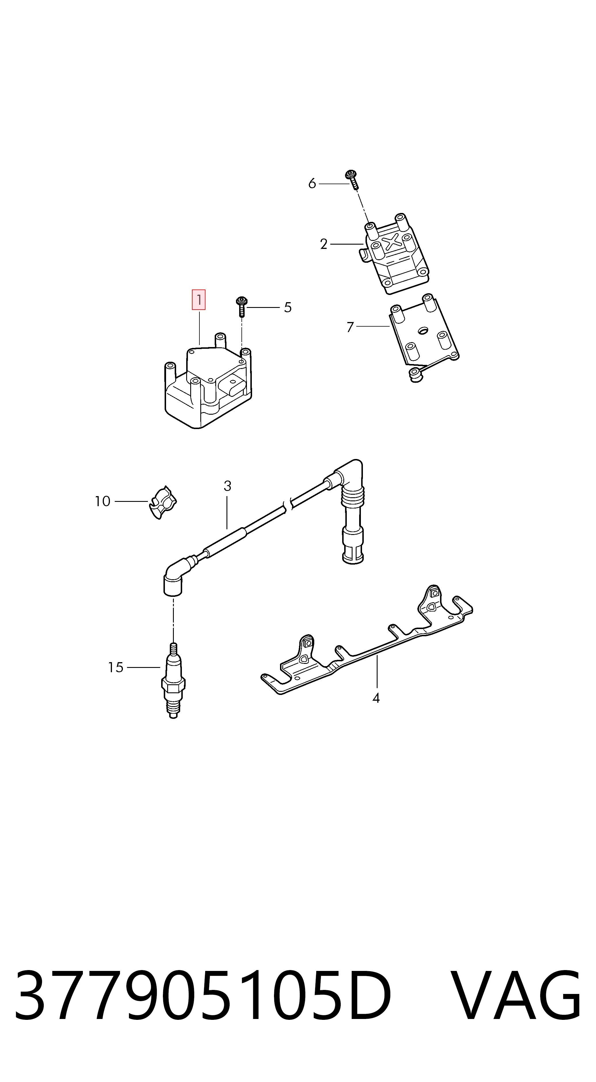 Катушка зажигания на Opel Astra F 51, 52, F35, M35