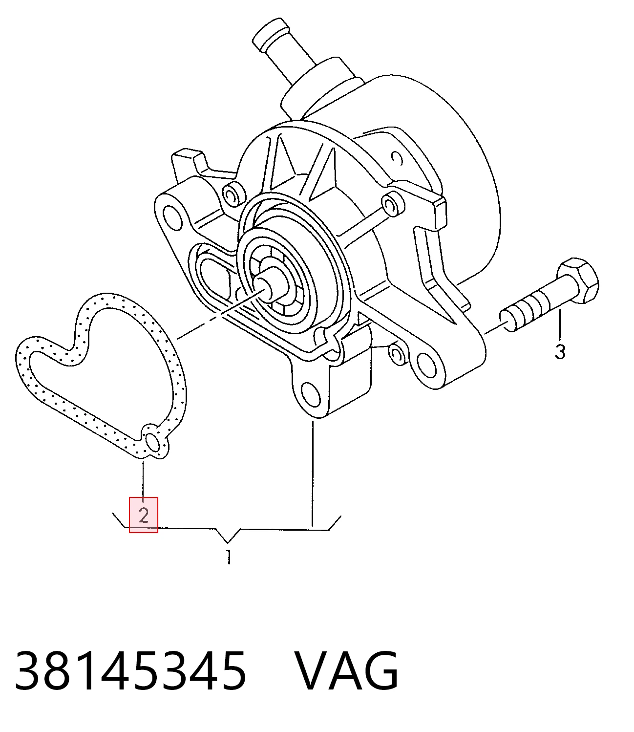 Прокладка вакуумного насоса 3L453001 AND
