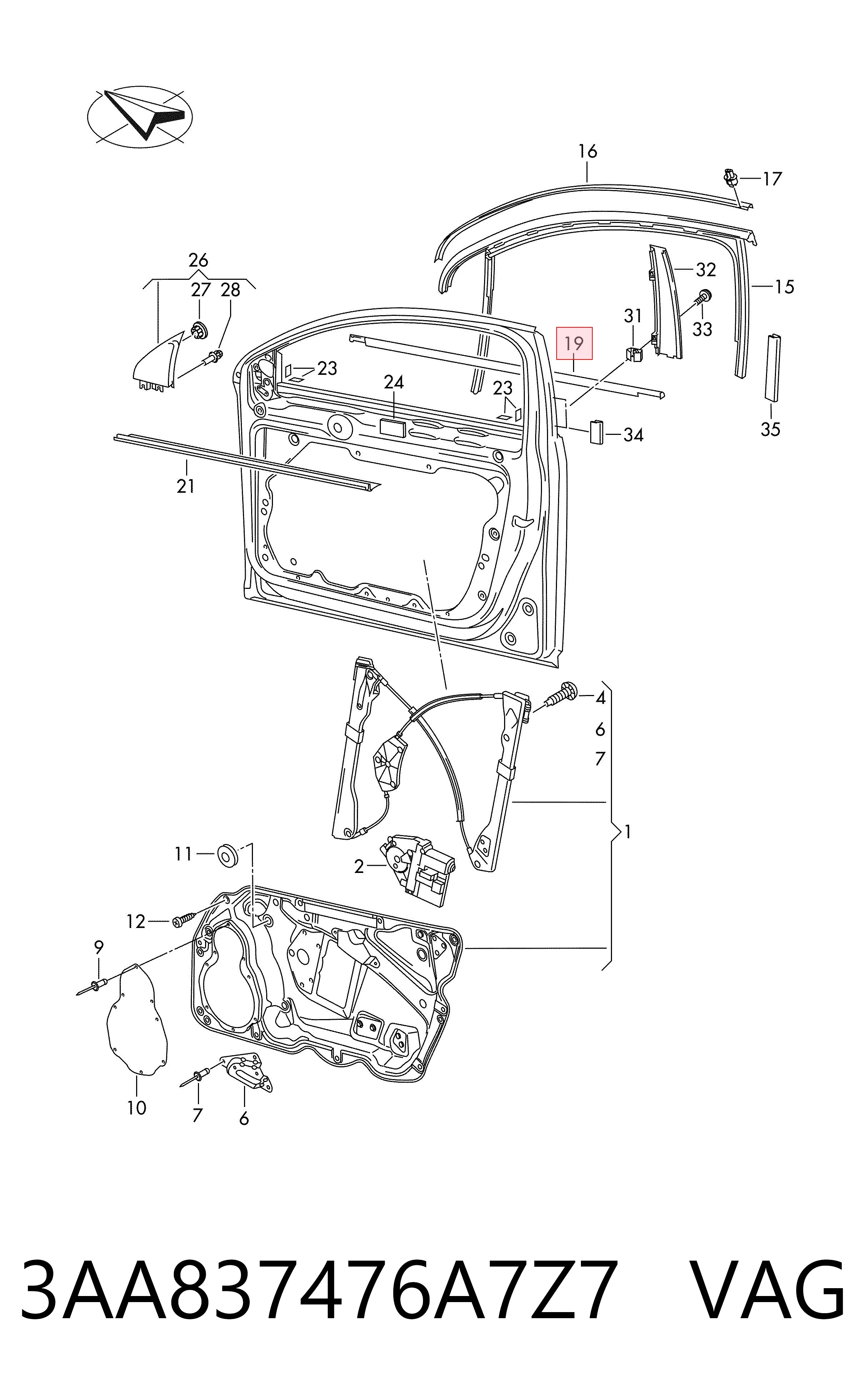  VAG 3AA837476A7Z7 цена, от 14.11 USD