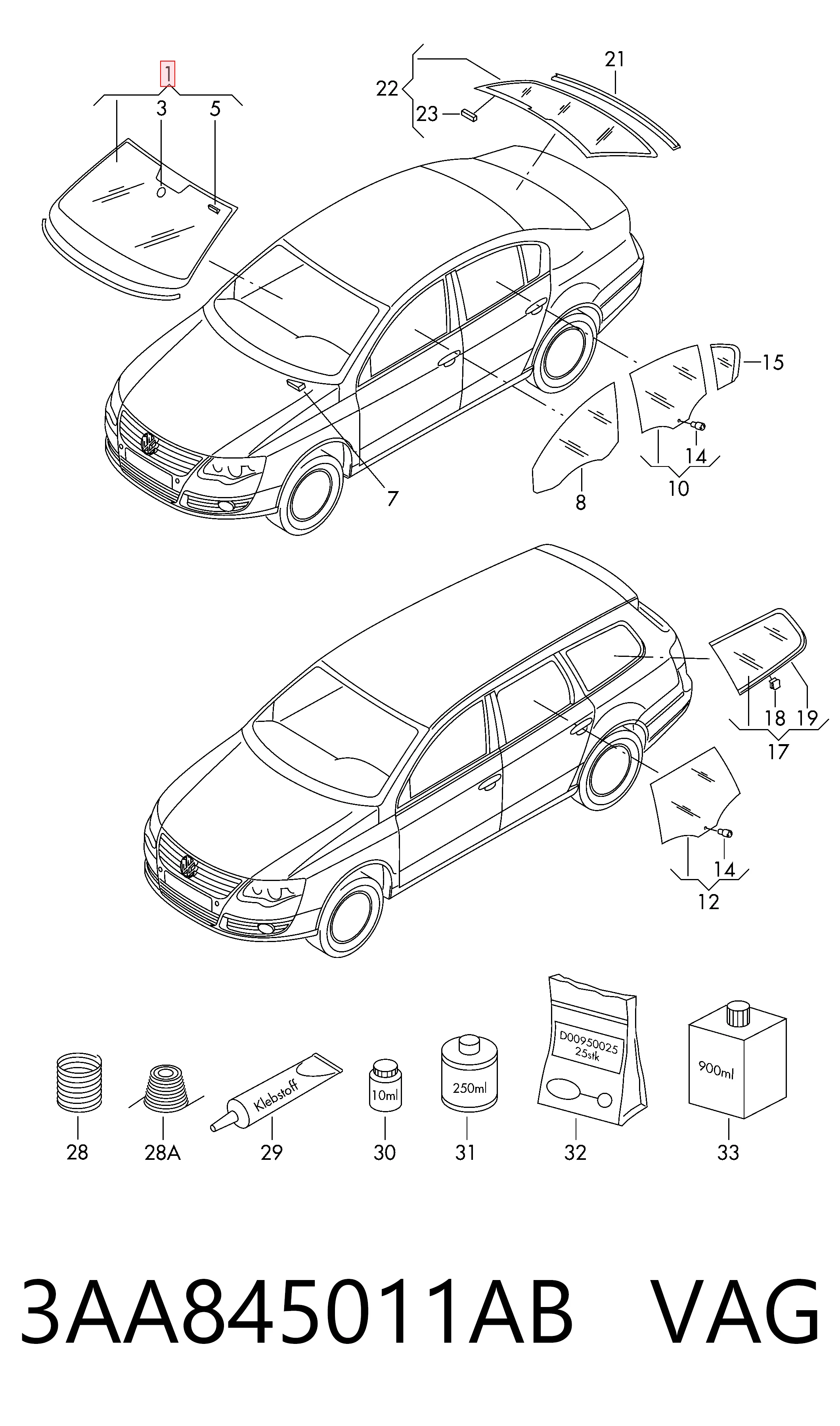 Стекло лобовое Eurocode 8584AGAMVW35 цена, от 220.93 USD