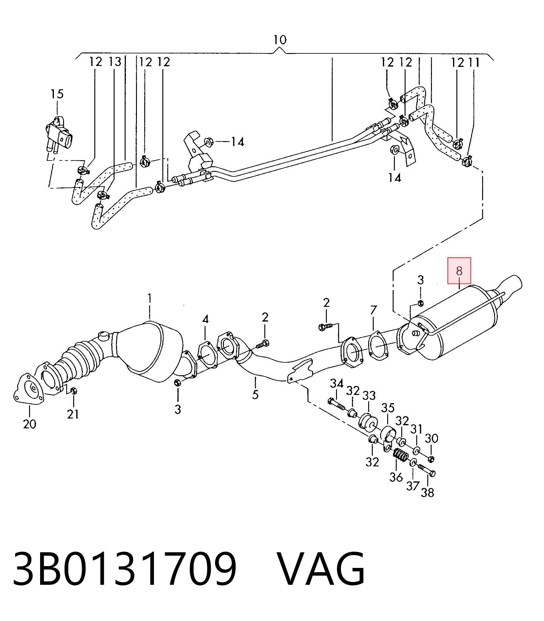 ДПФ фильтр Volkswagen Passat B5 седан (3B3) (2000 - 2005) цена, от 201.04 USD