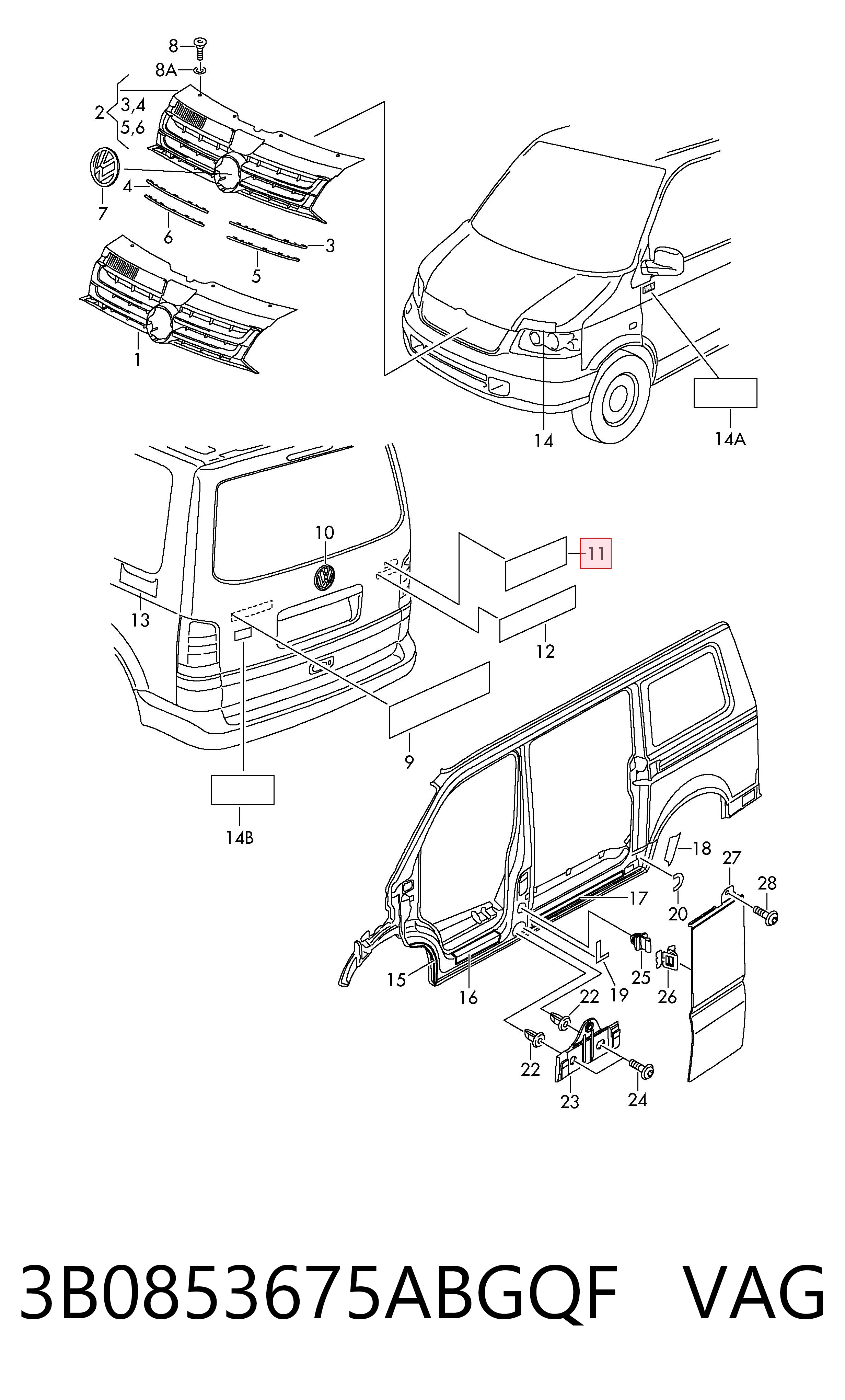3B0853675ABGQF VAG 
