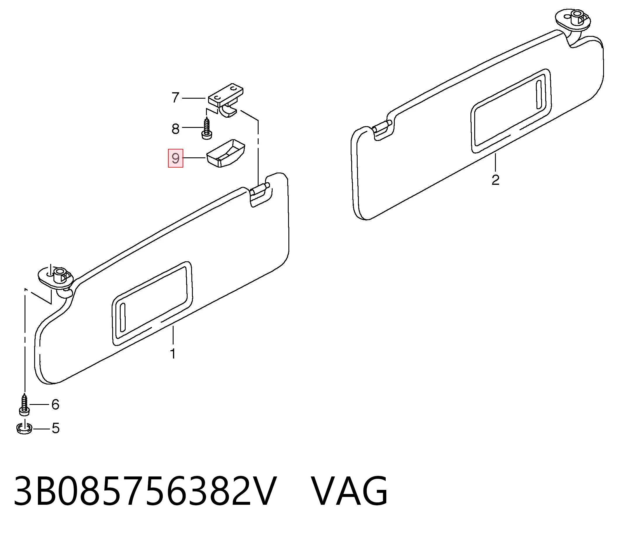 3B085756382V VAG 