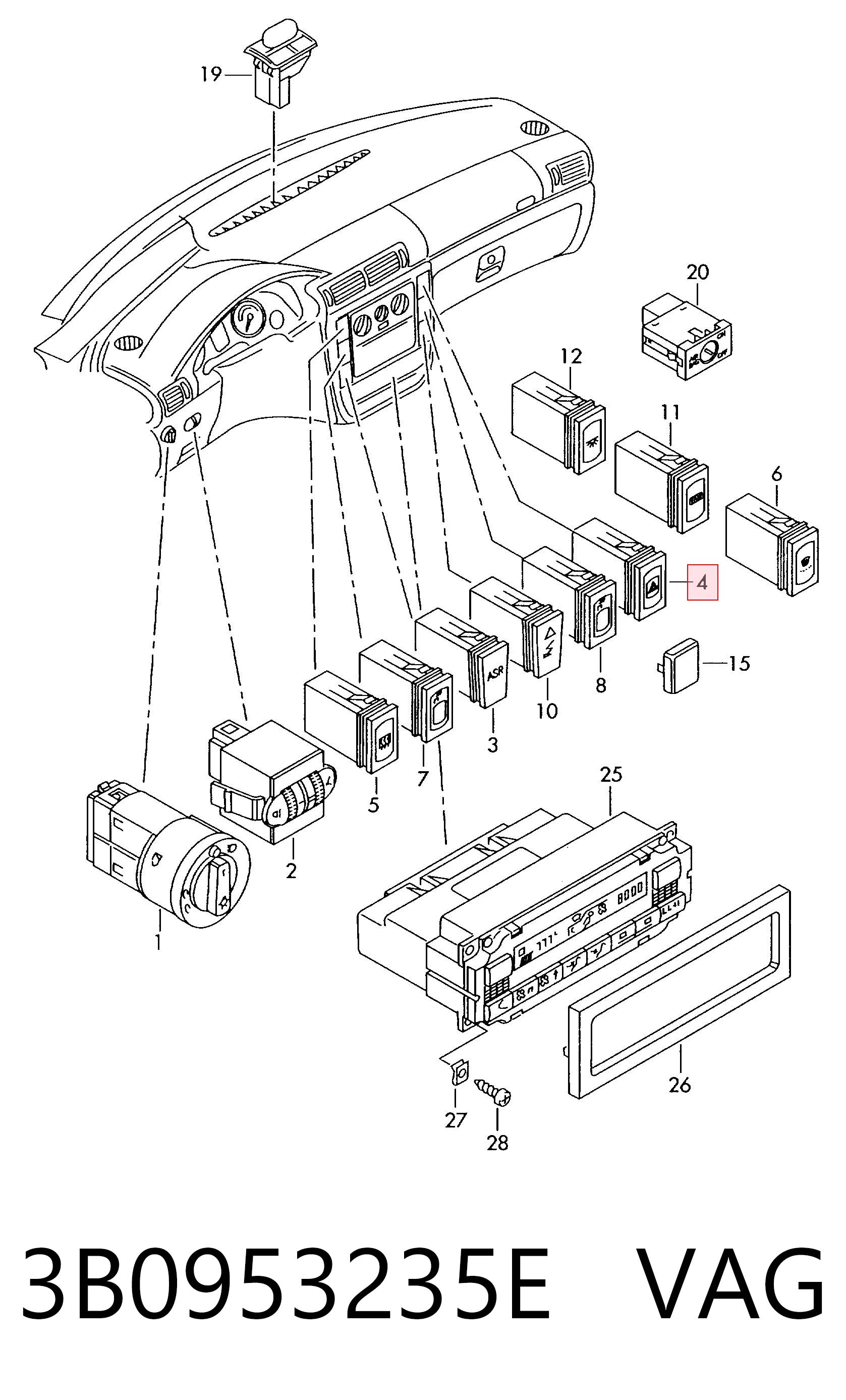 Кнопка аварийки 9548P31 Polcar