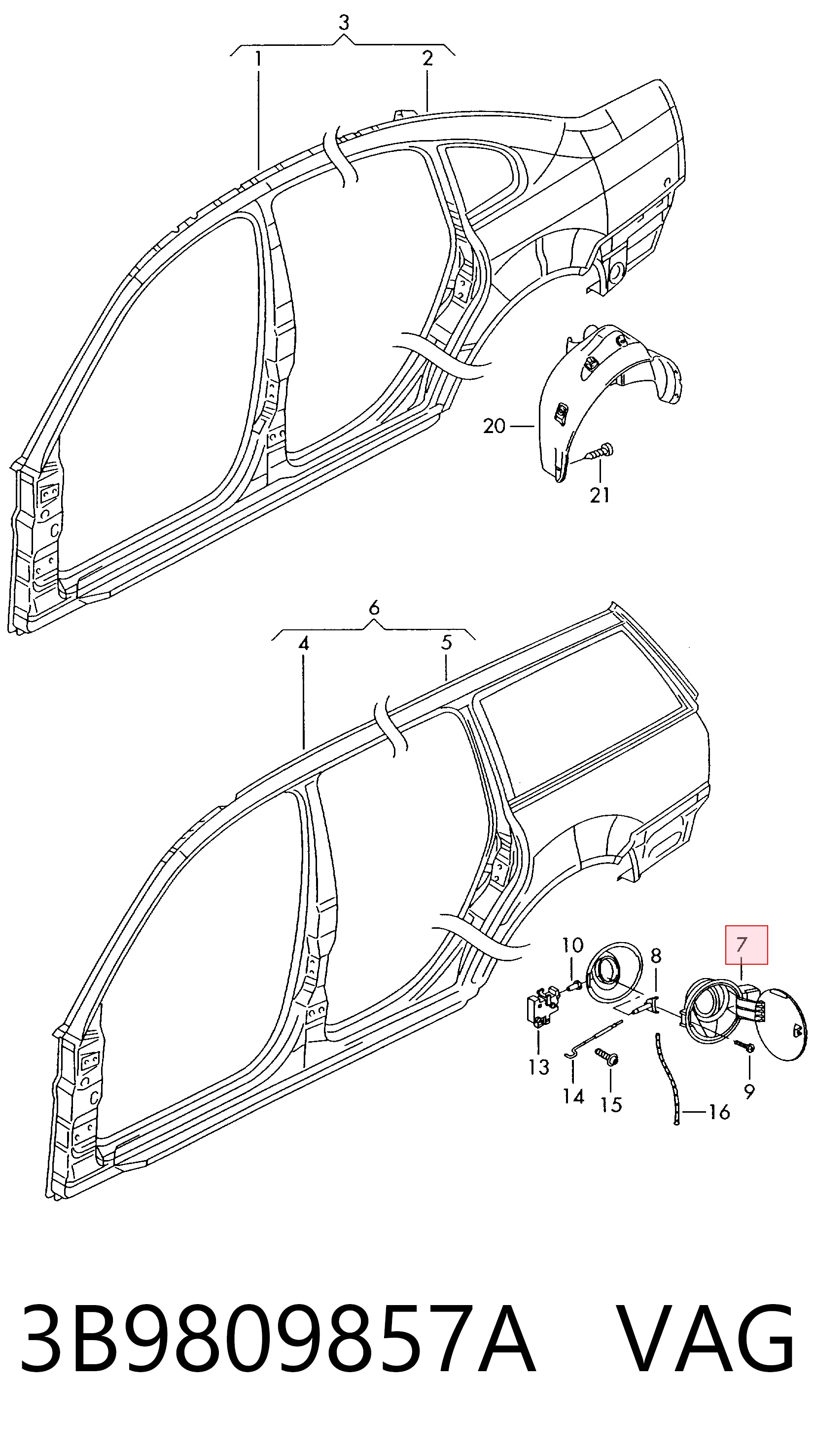 3B9809857A VAG 