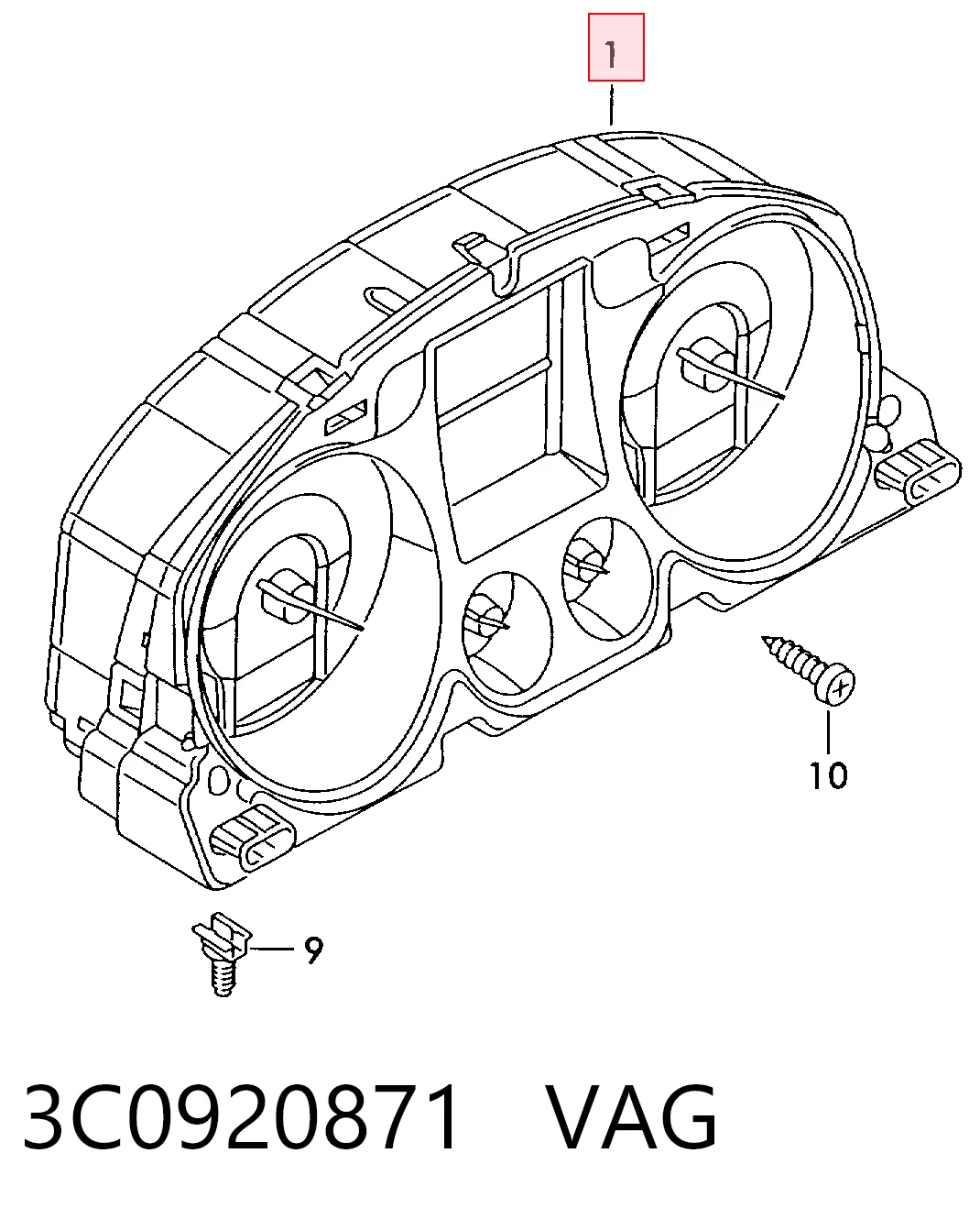 3C0920871 VAG Щиток приборов