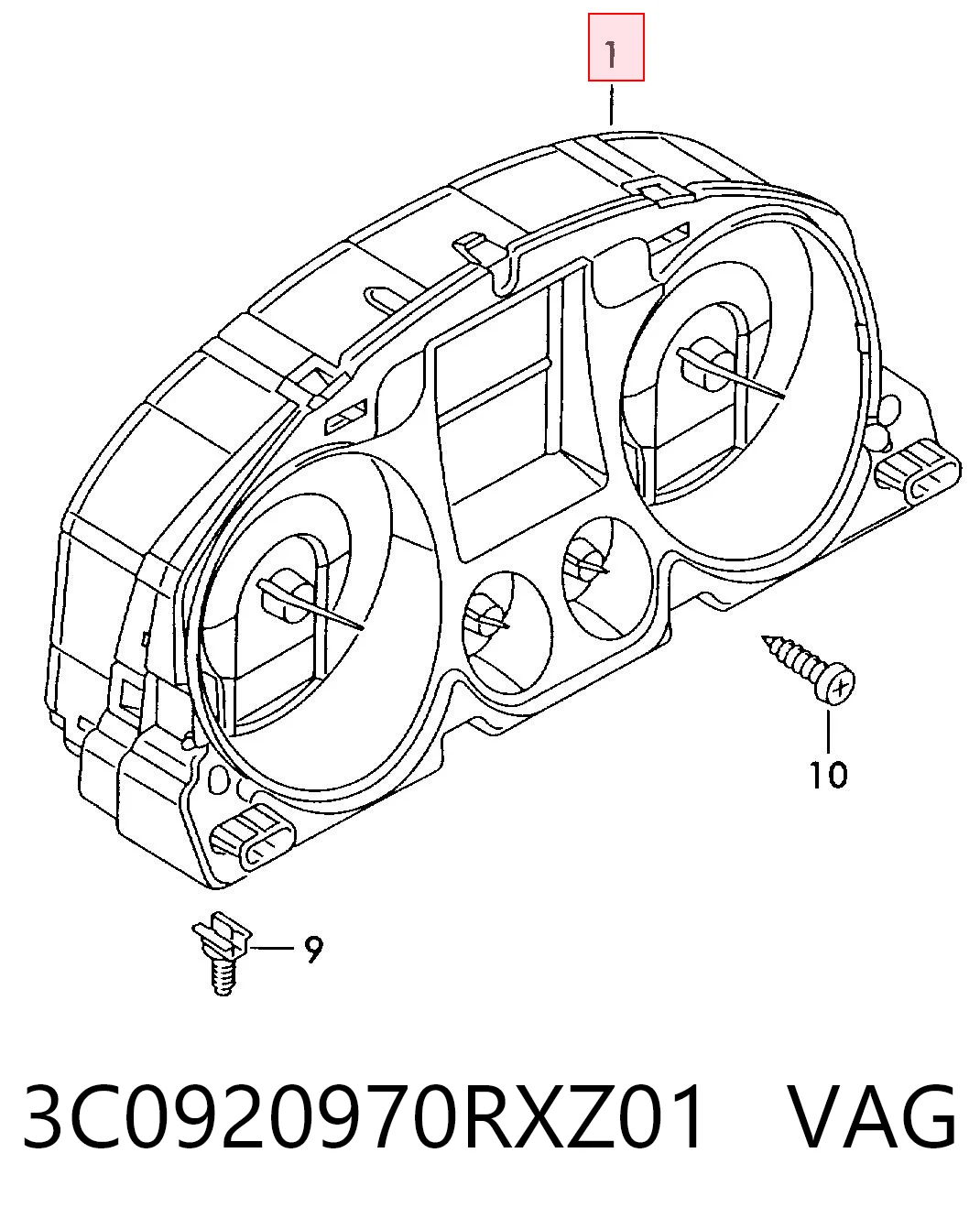 3C0920970RXZ01 VAG Щиток приборов