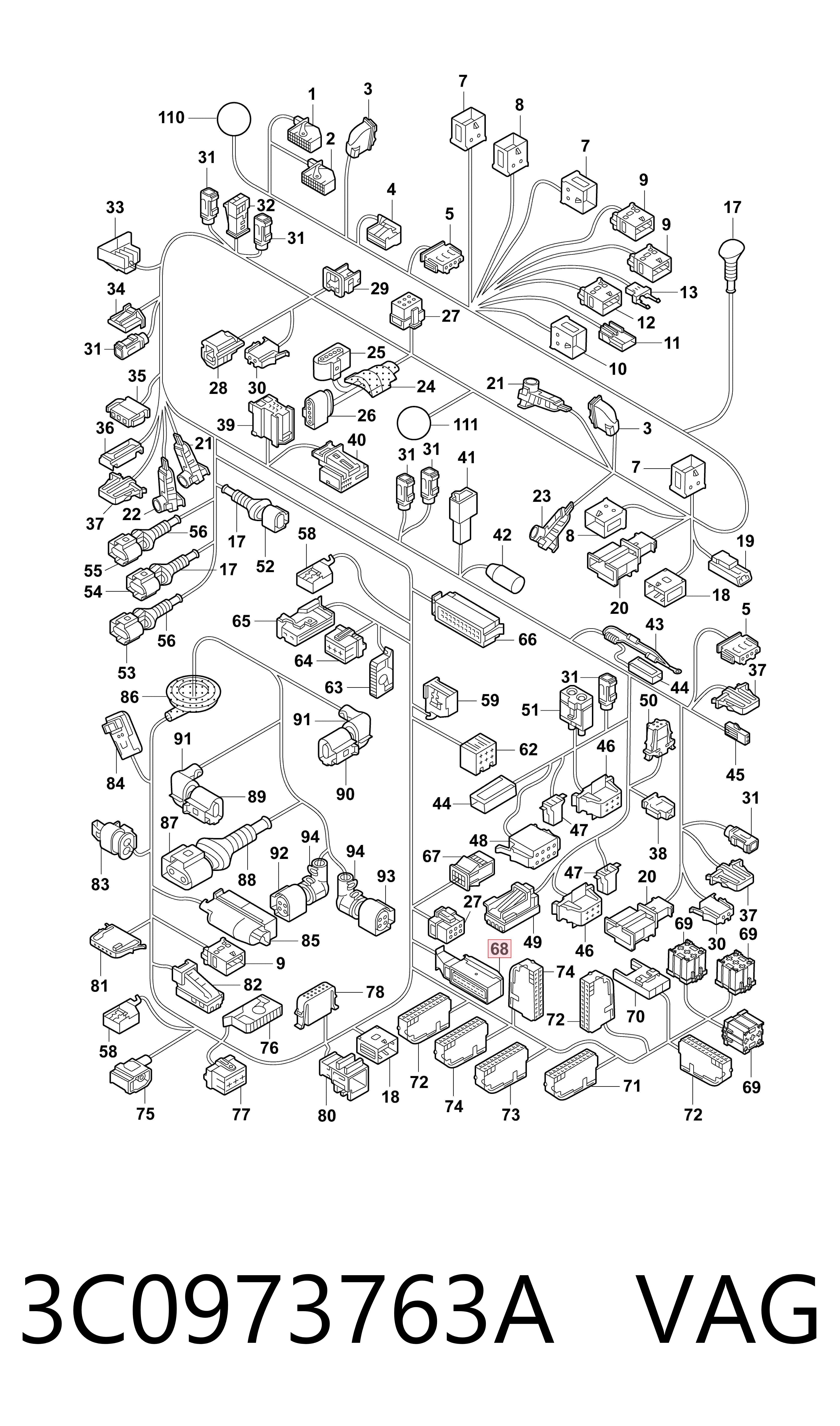  VAG 3C0973763A цена, от 6.39 USD