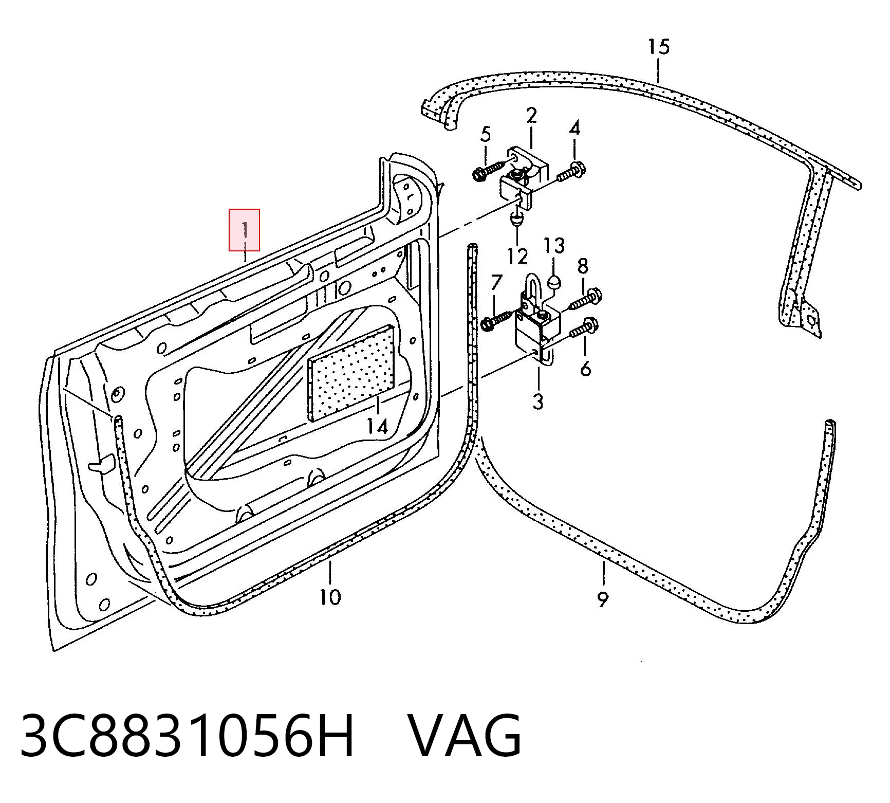 Дверь передняя правая на Volkswagen Passat CC B6 357